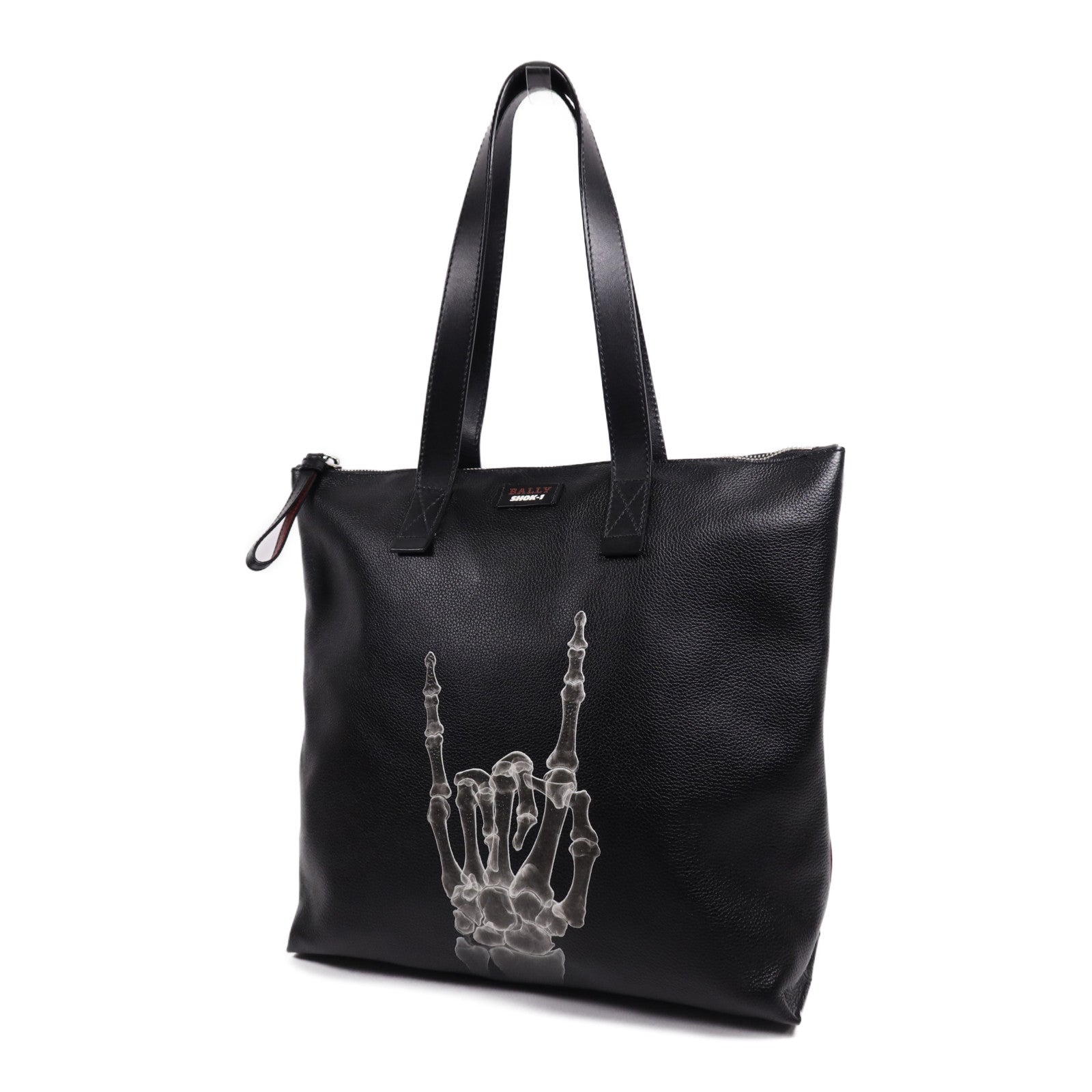 BALLY 牛皮皮革Shoulder Bag銀扣手挽袋