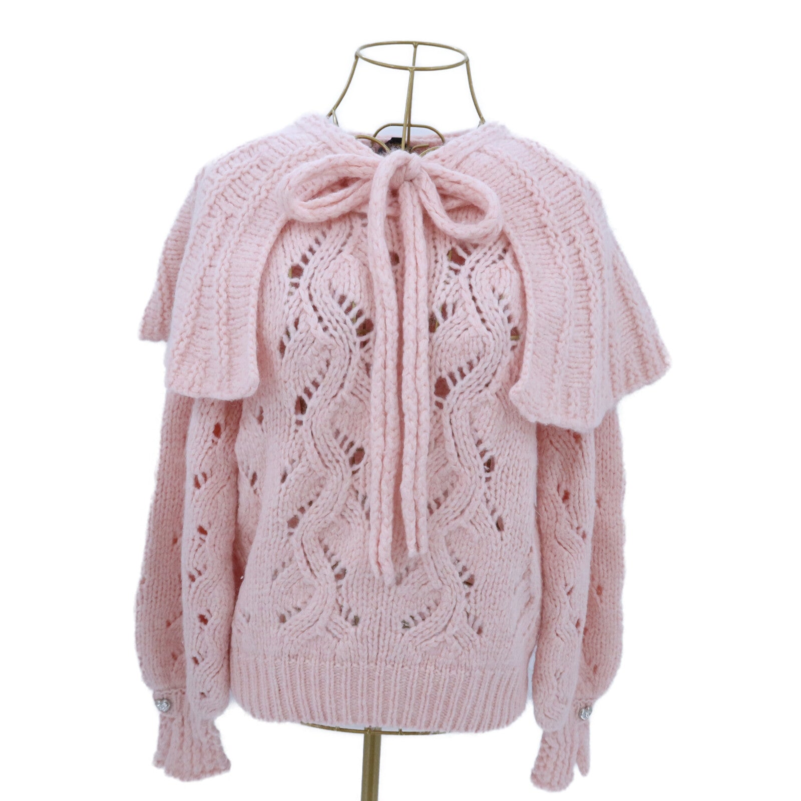 CHANEL Wool/Alpaca Long-Sleeve Knit Sweater針織