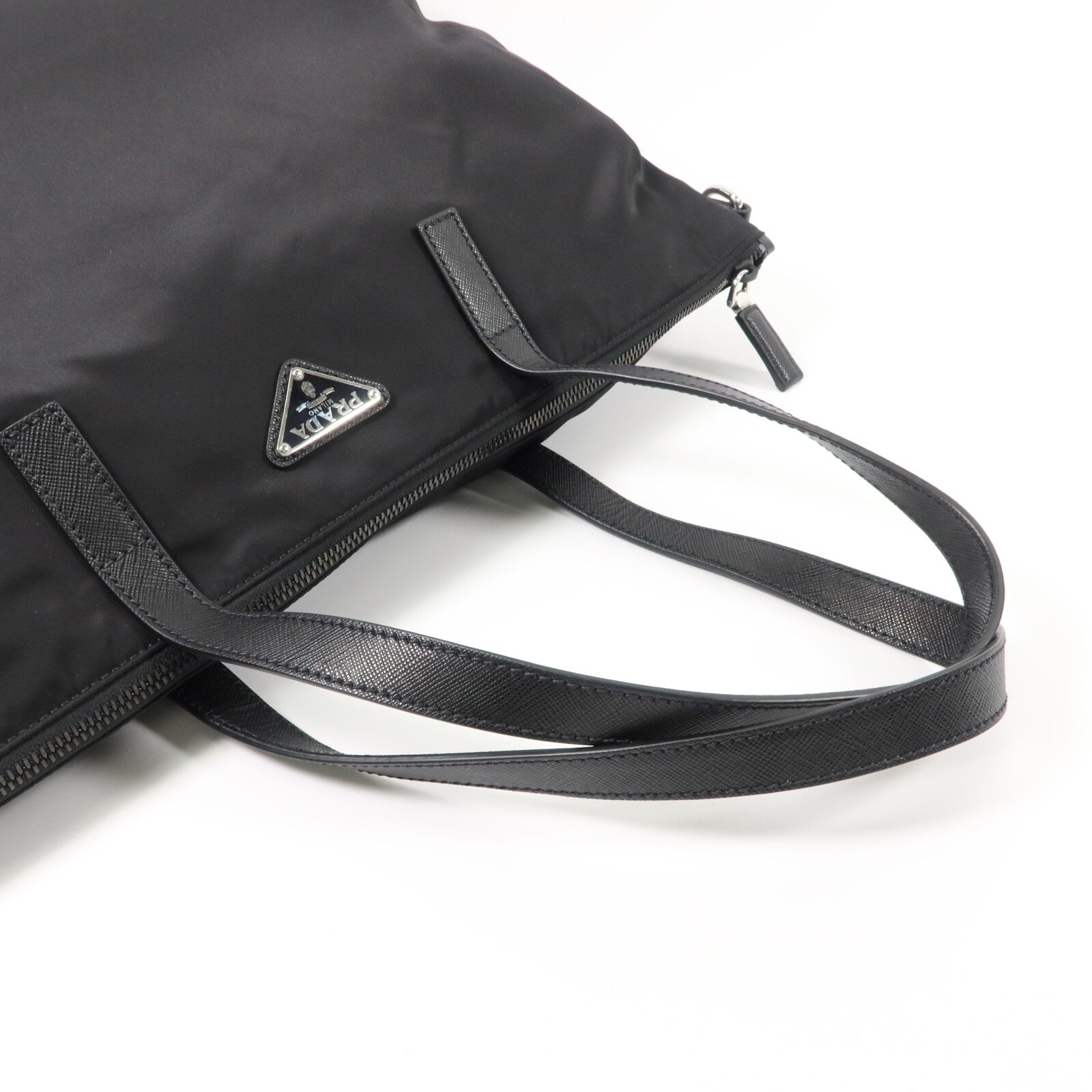 PRADA 尼龍/Saffiano皮革Tote Bag手挽肩背兩用袋