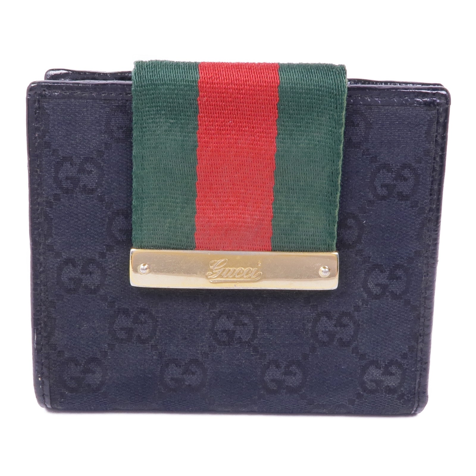 GUCCI 帆布Wallet金扣錢包