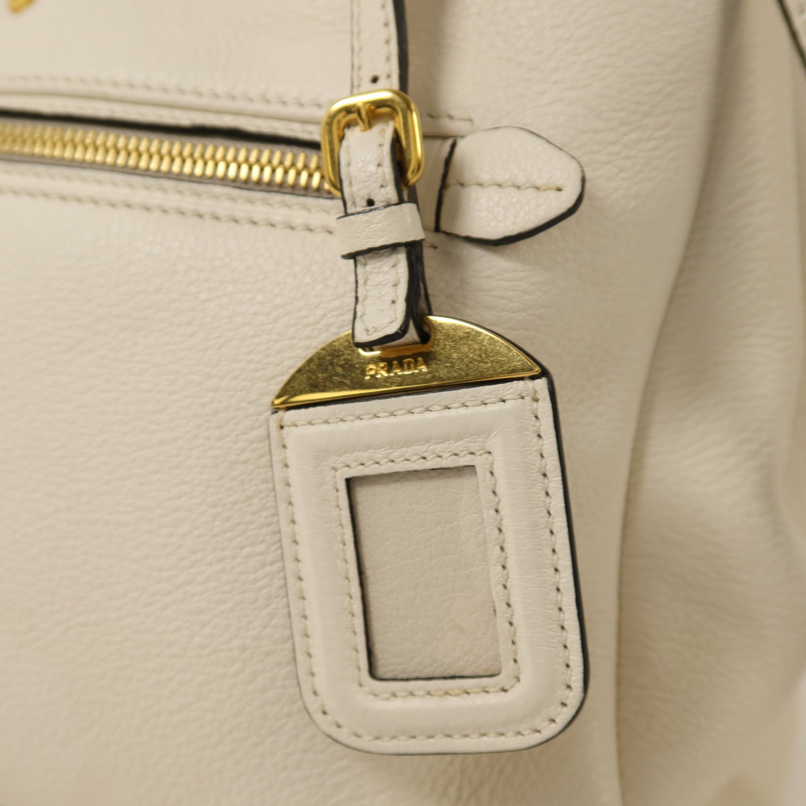 PRADA 牛皮皮革Shoulder Bag金扣手挽肩背兩用袋