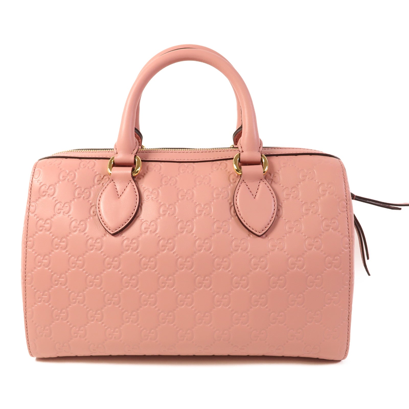 GUCCI 皮革Boston Bag金扣手挽肩背兩用袋