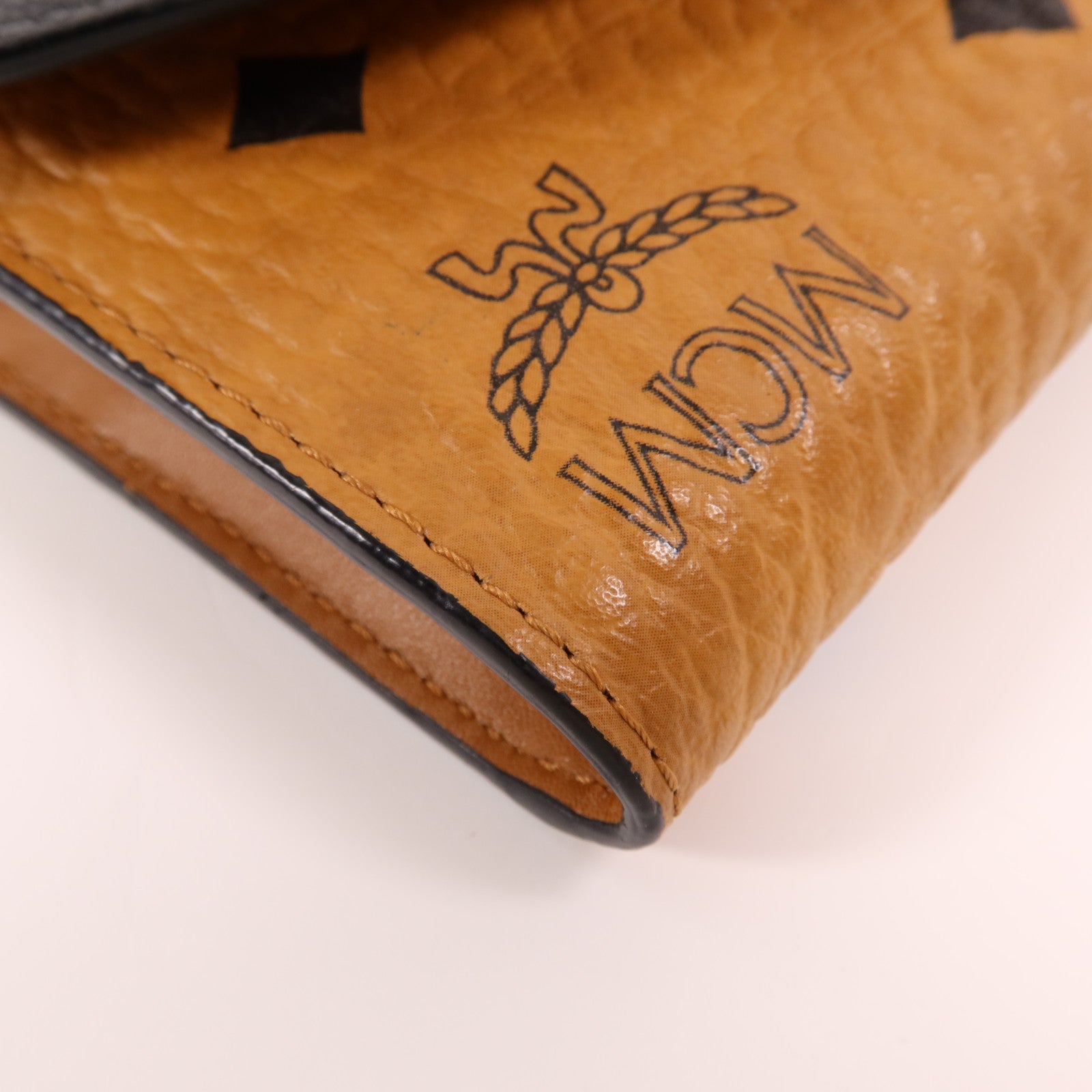 MCM 牛皮皮革Long Wallet金扣長錢包