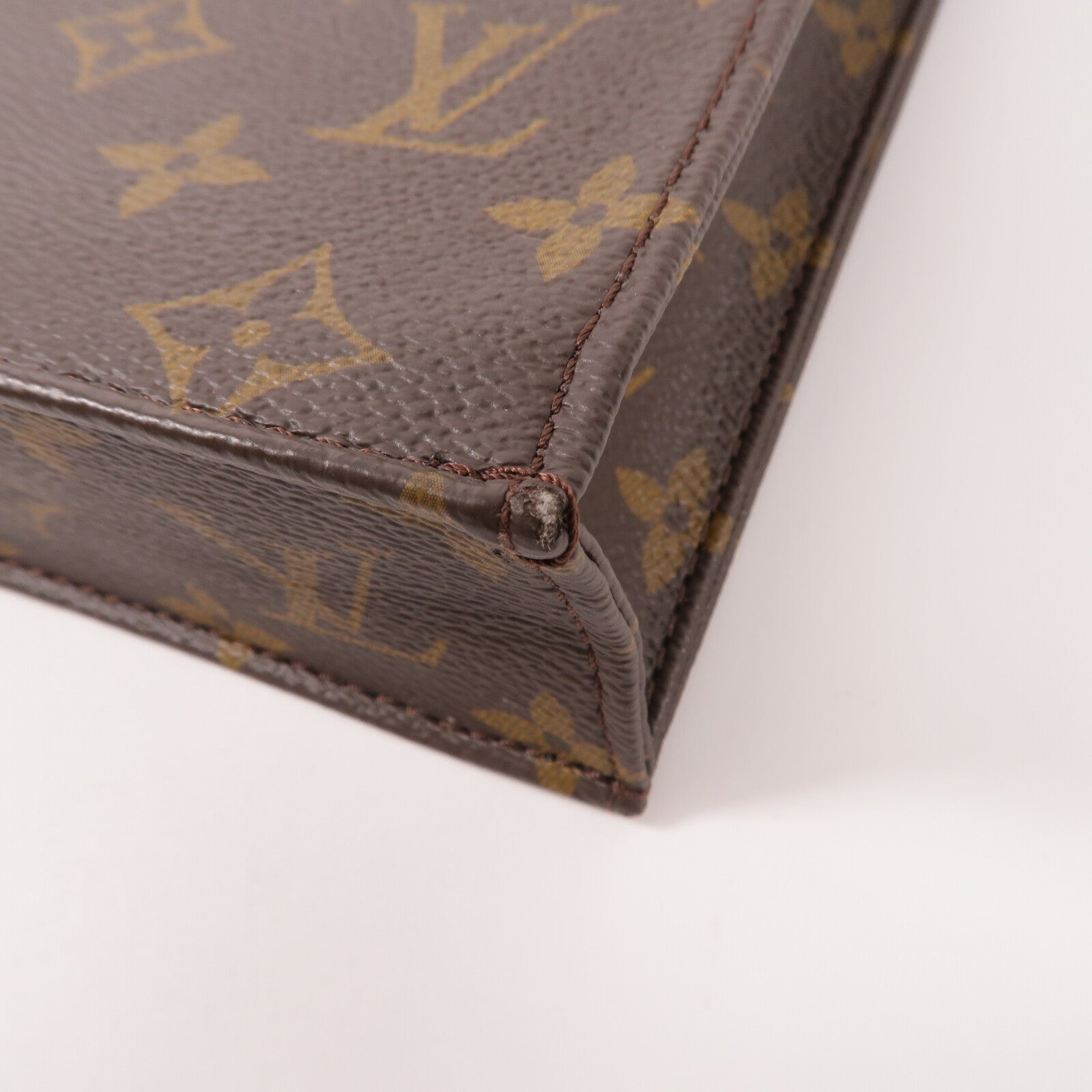 LOUIS VUITTON Monogram Petit Sac Plat手挽肩背兩用袋
