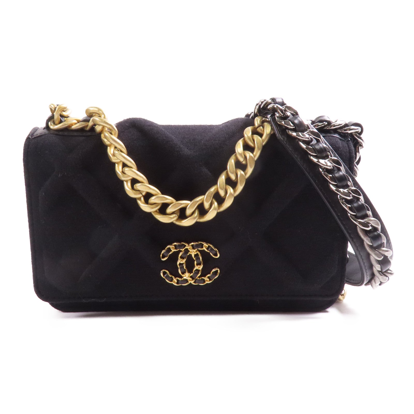 CHANEL 帆布19WOC Wallet On Chain鏈帶肩背袋