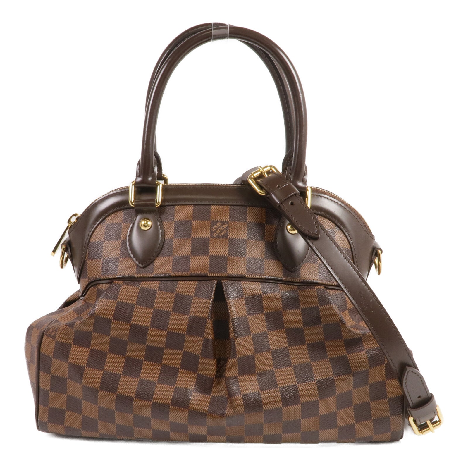 LOUIS VUITTON 【激減優惠】Damier Trevi PM金扣手挽肩背兩用袋