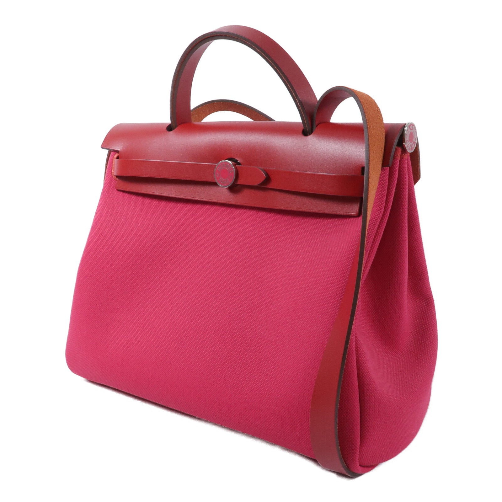 HERMES 帆布Herbag PM手挽肩背兩用袋Mexico/Piment