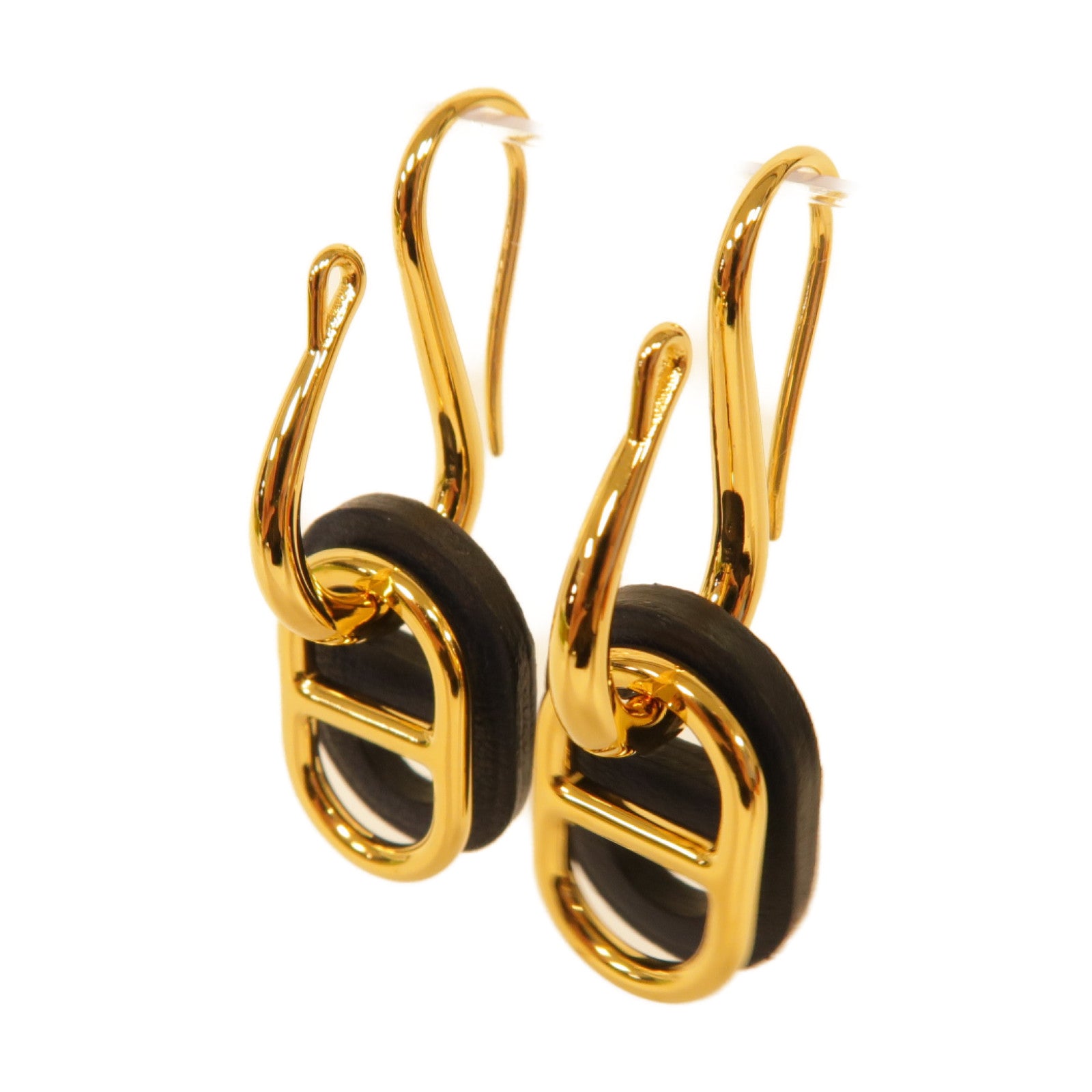 HERMES 【激減優惠】金屬Earrings耳環藍色/金色
