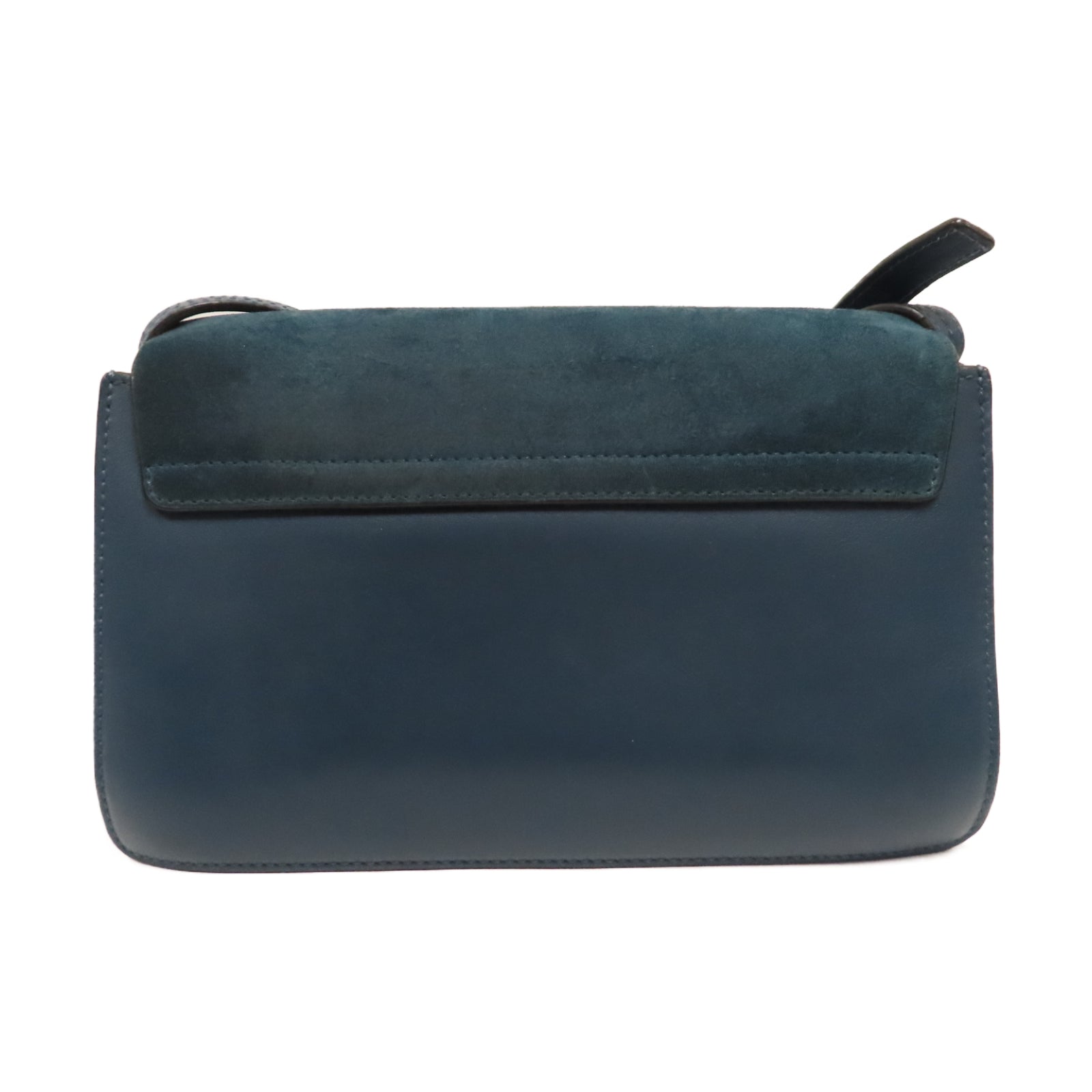 Chloe 【激減優惠】麂皮皮革/羊皮皮革Shoulder Bag金扣肩背袋藍色