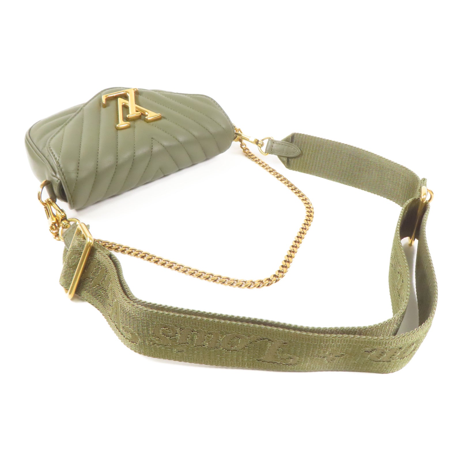 LOUIS VUITTON 牛皮皮革New Wave Multi Pochette金扣手挽肩背兩用袋