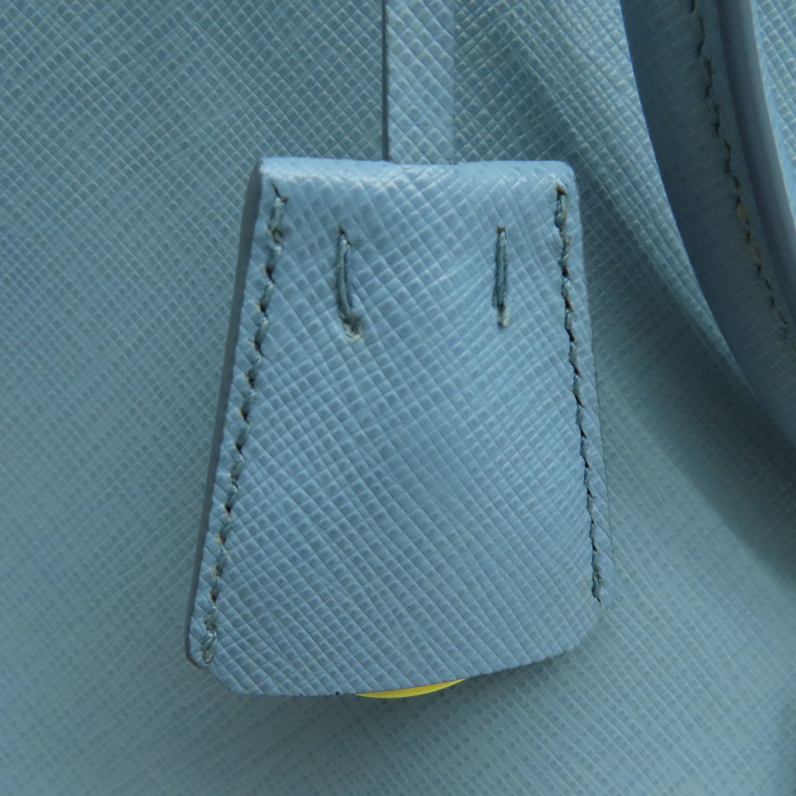 PRADA 牛皮皮革2 Way Shoulder Bag金扣手挽肩背兩用袋藍色