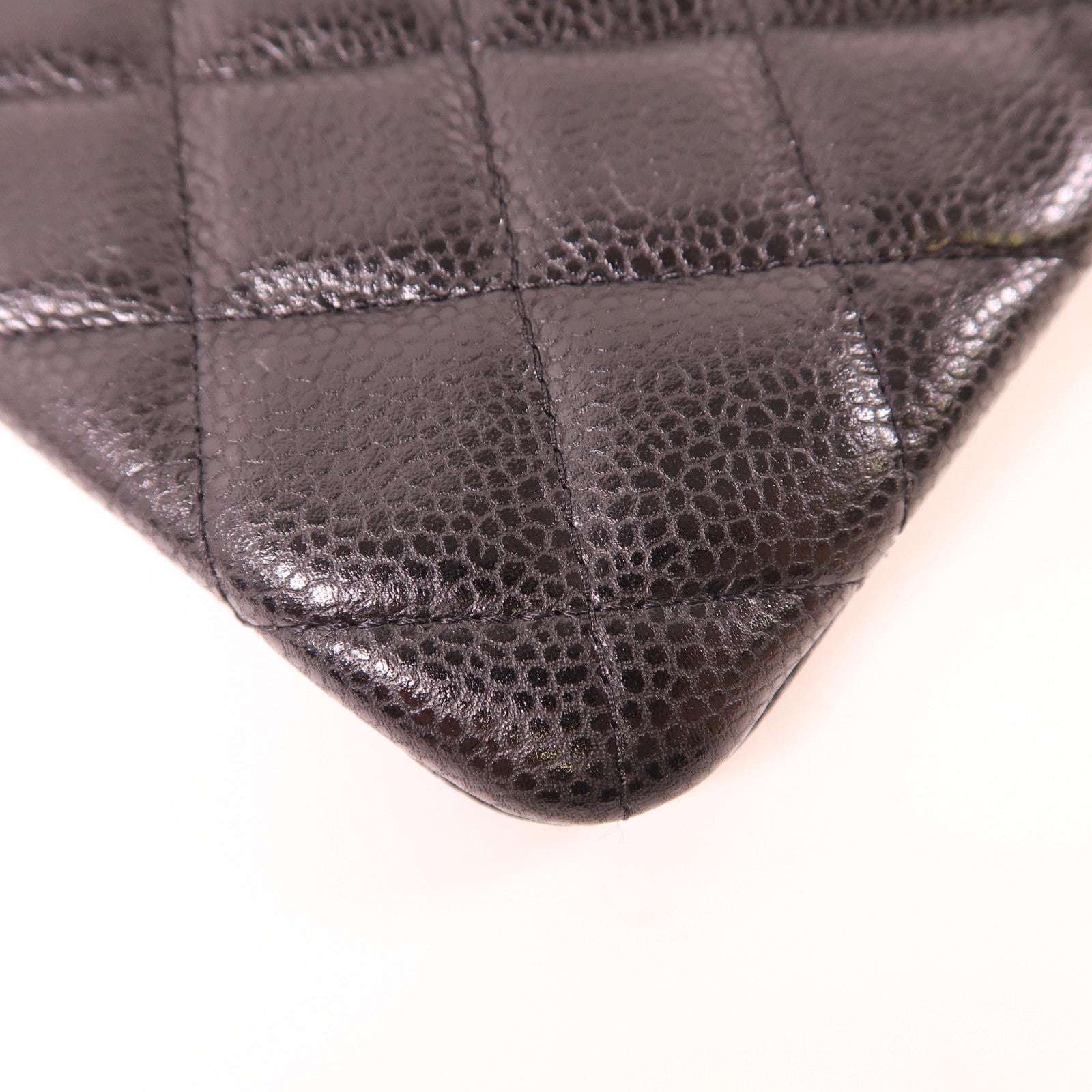 CHANEL 【激減優惠】牛皮皮革Pouch銀扣手拿包