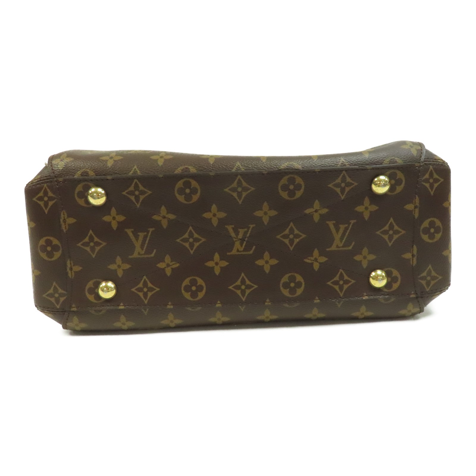 LOUIS VUITTON Monogram Montaigne MM金扣手挽肩背兩用袋啡色