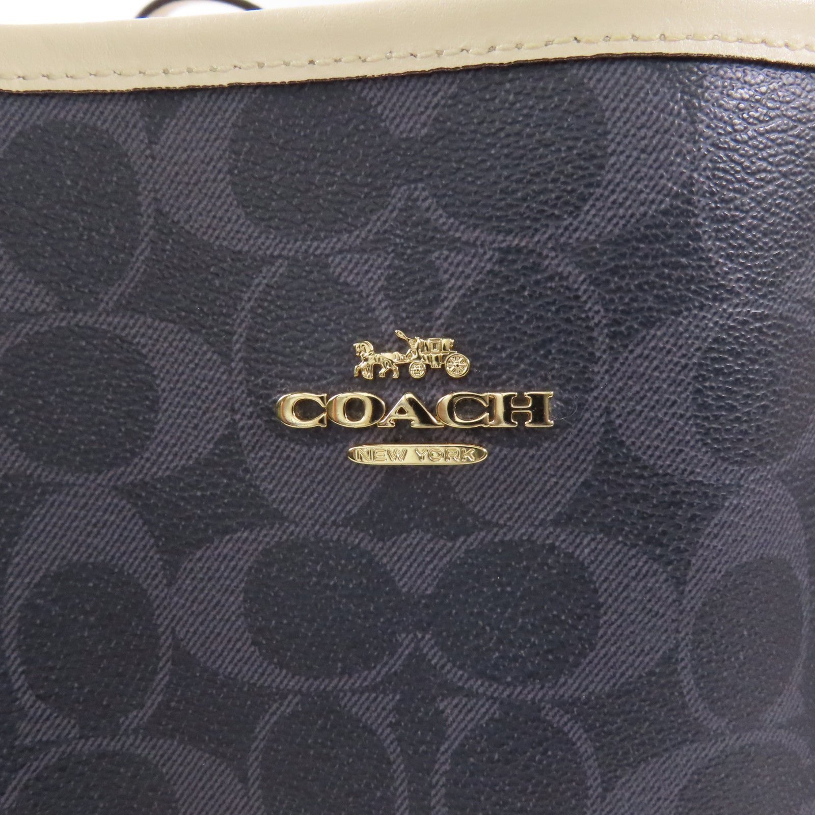COACH 【激減優惠】塗層帆布Shoulder Bag金扣肩背袋