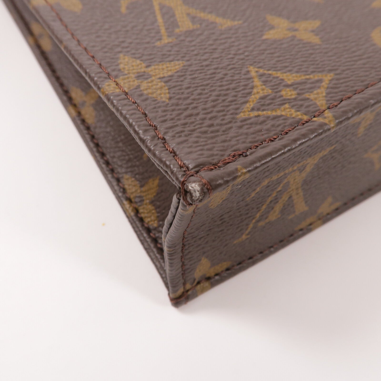 LOUIS VUITTON Monogram Petit Sac Plat手挽肩背兩用袋