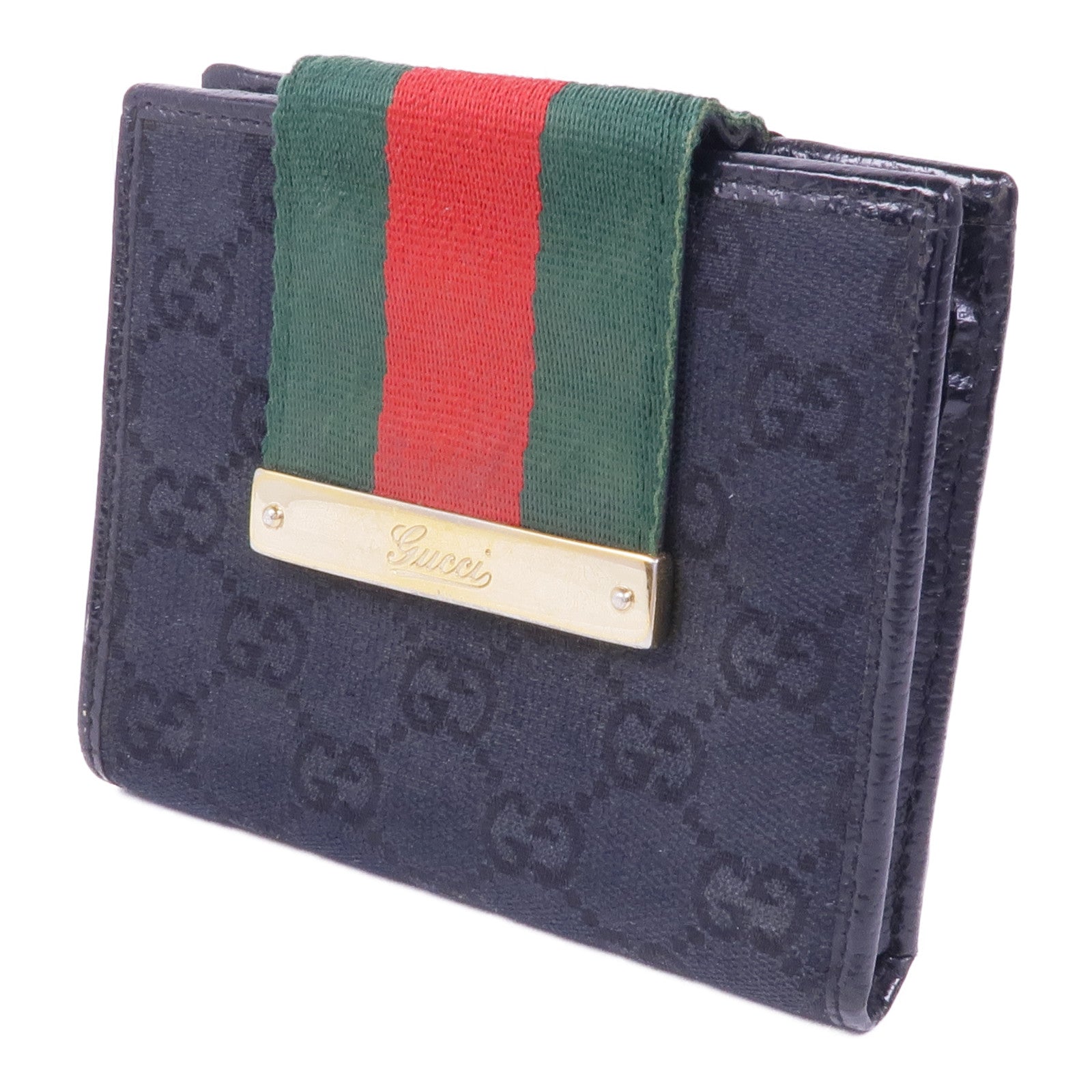 GUCCI 帆布Wallet金扣錢包