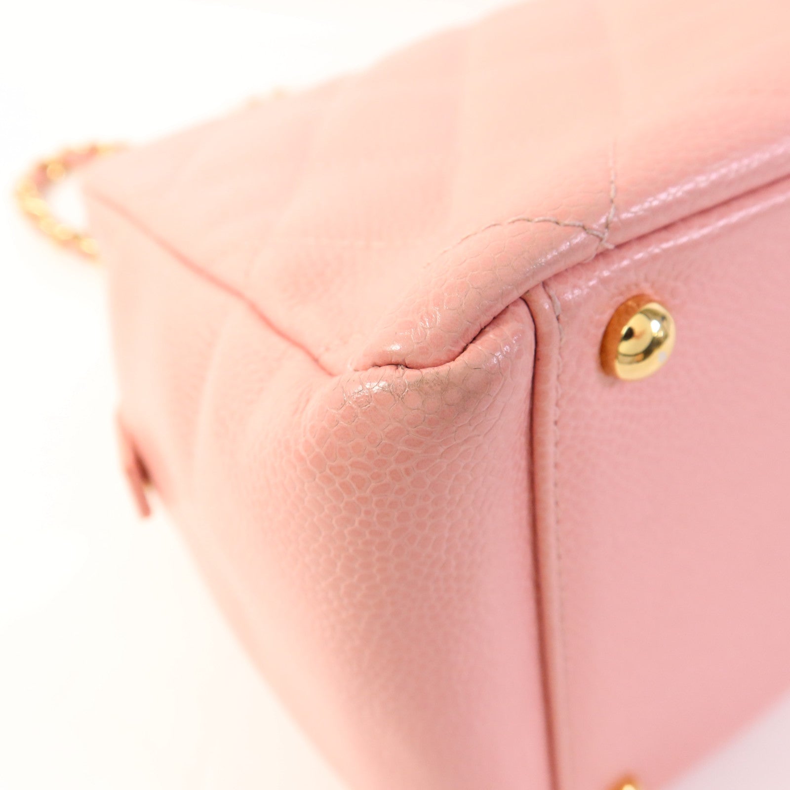 CHANEL 牛皮皮革Petite Timeless Tote Bag金扣鏈帶肩背袋