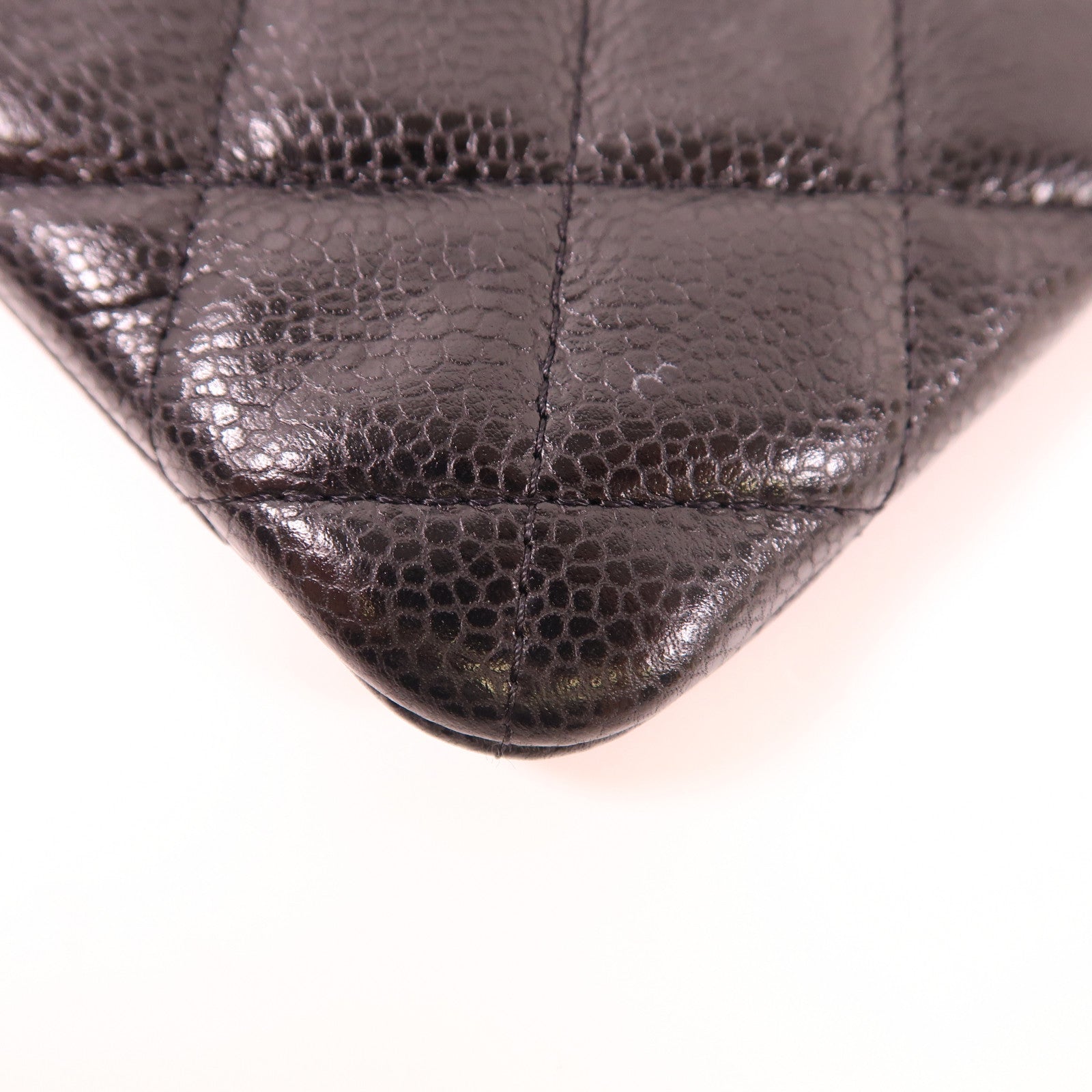 CHANEL 牛皮皮革Pouch銀扣手拿包