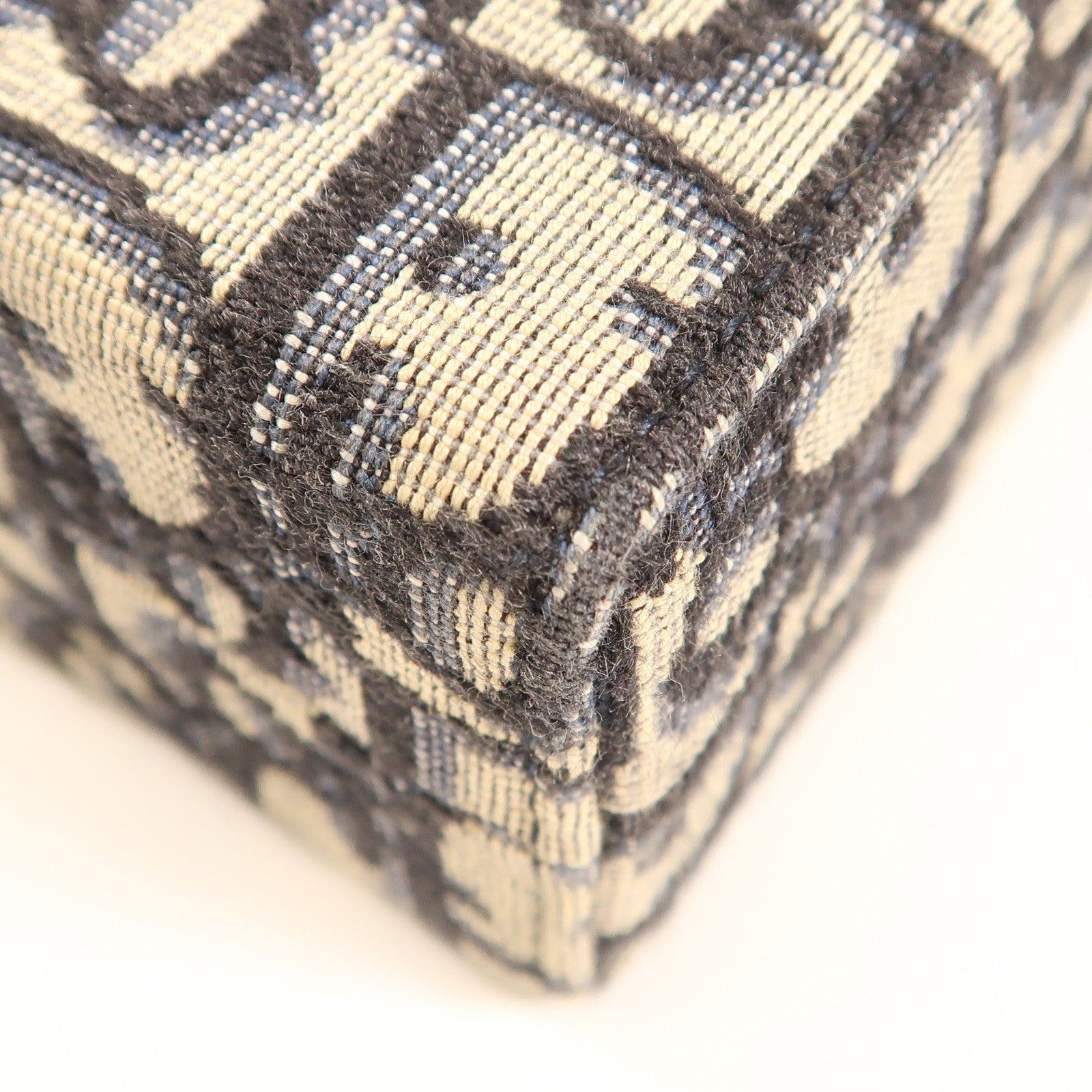 Dior CD GHW Montaigne 30 Shoulder Bag Canvas/Calfskin Navy/Beige