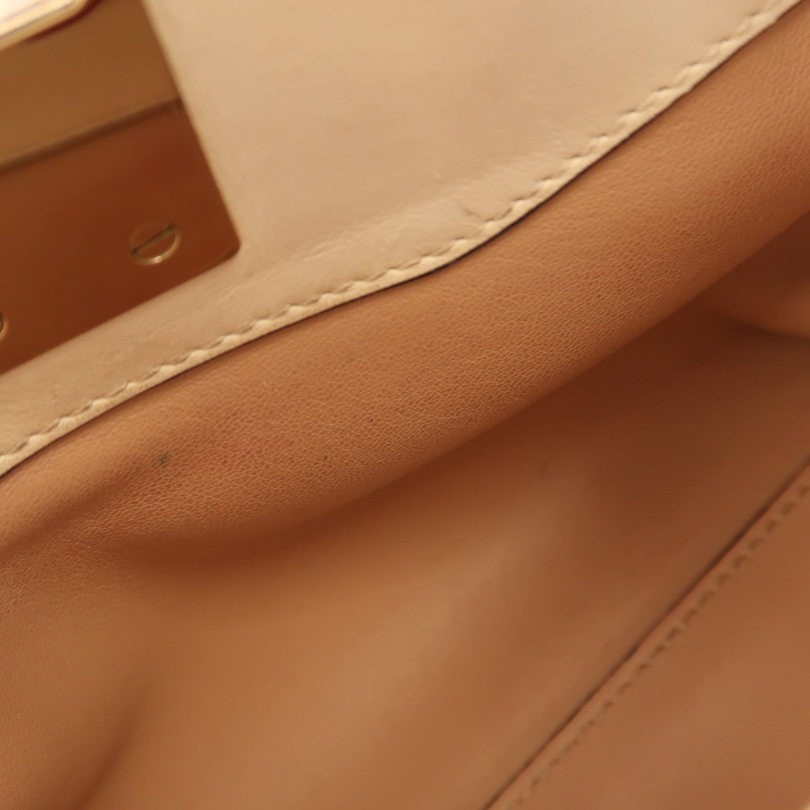 Valentino GHW Joylock Shoulder Bag 2Way Calfskin Leather White