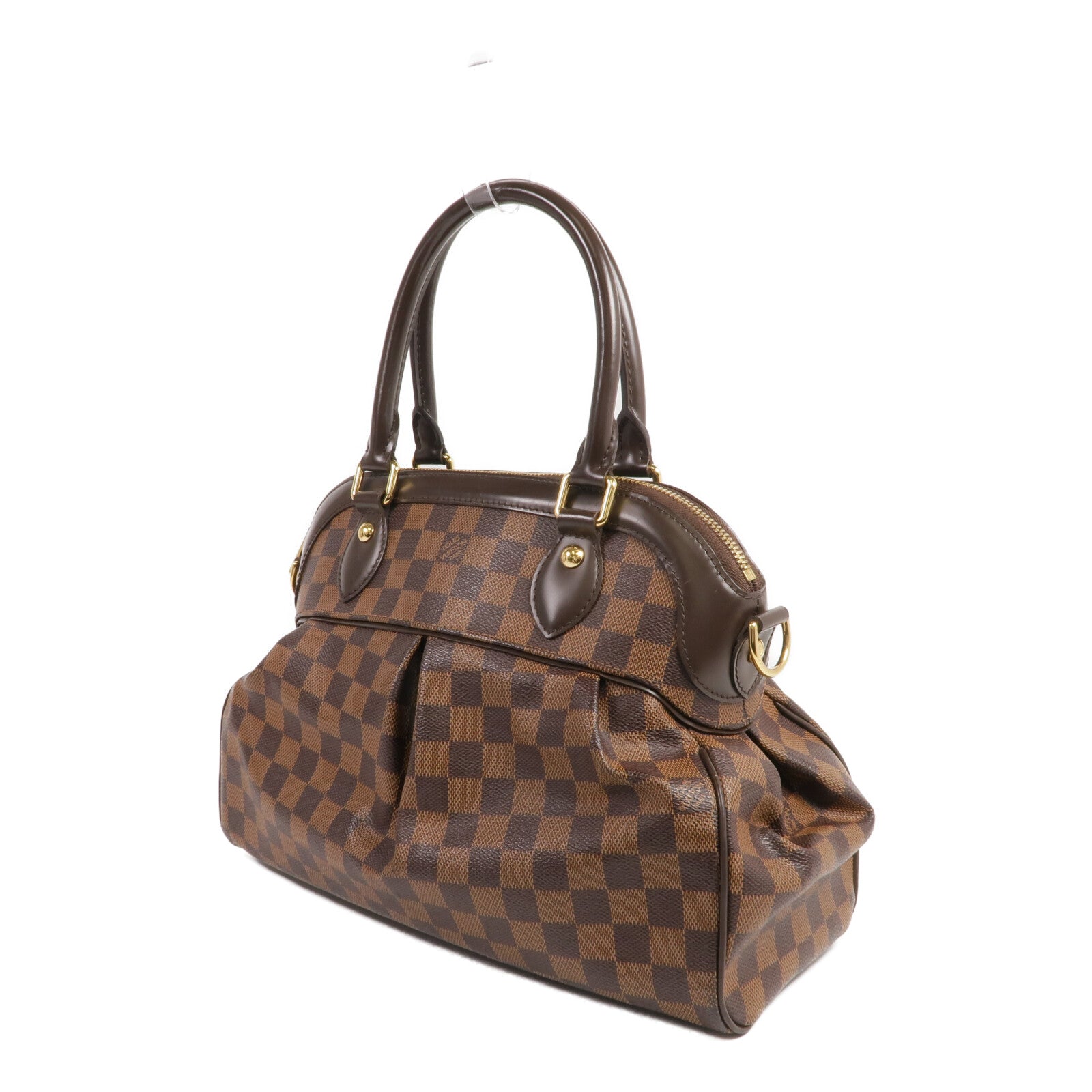 LOUIS VUITTON 【激減優惠】Damier Trevi PM金扣手挽肩背兩用袋