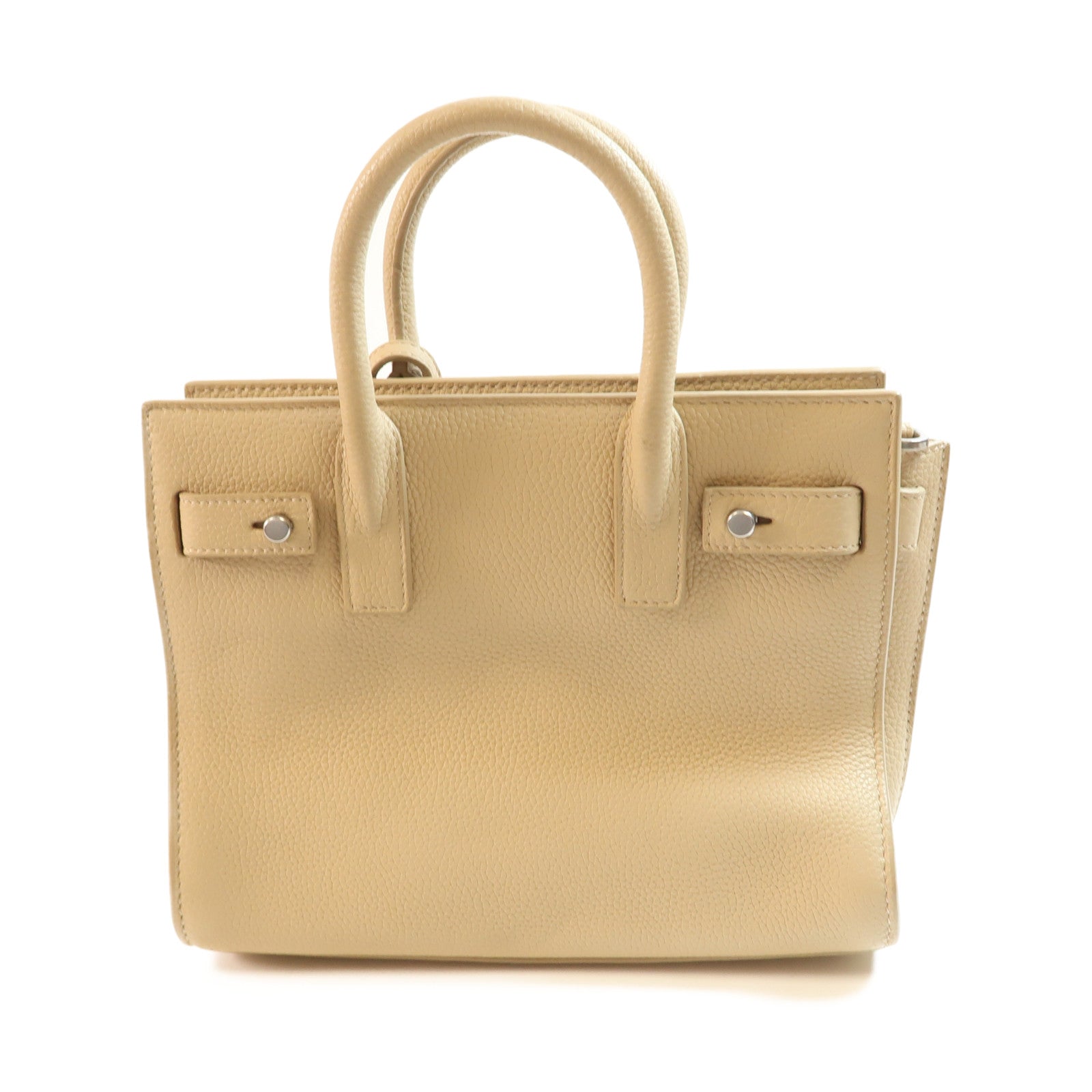 SAINT LAURENT 牛皮皮革Nano Sac de Jour Souple Bag銀扣手挽肩背兩用袋
