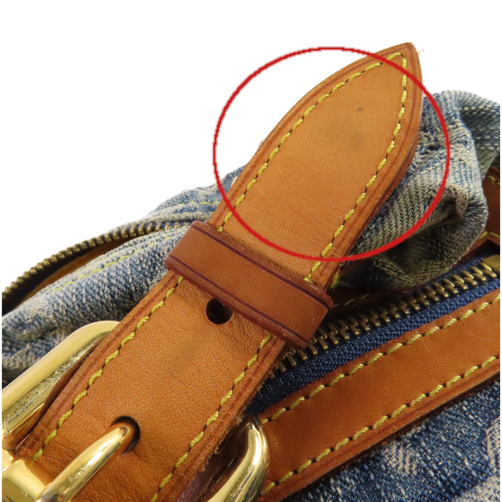 LOUIS VUITTON Monogram Denim Baggy PM Shoulder Bag金扣肩背袋藍色