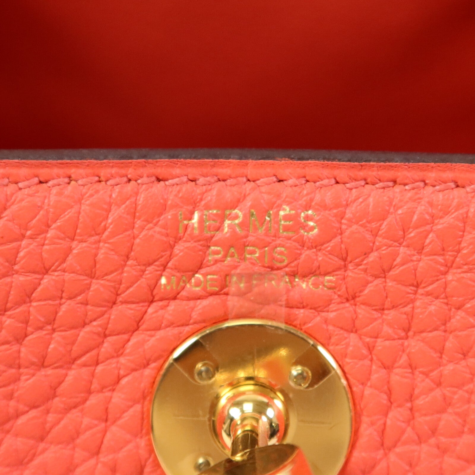 HERMES 【激減優惠】Clemence皮革Mini Lindy金扣手挽肩背兩用袋Rose Texas