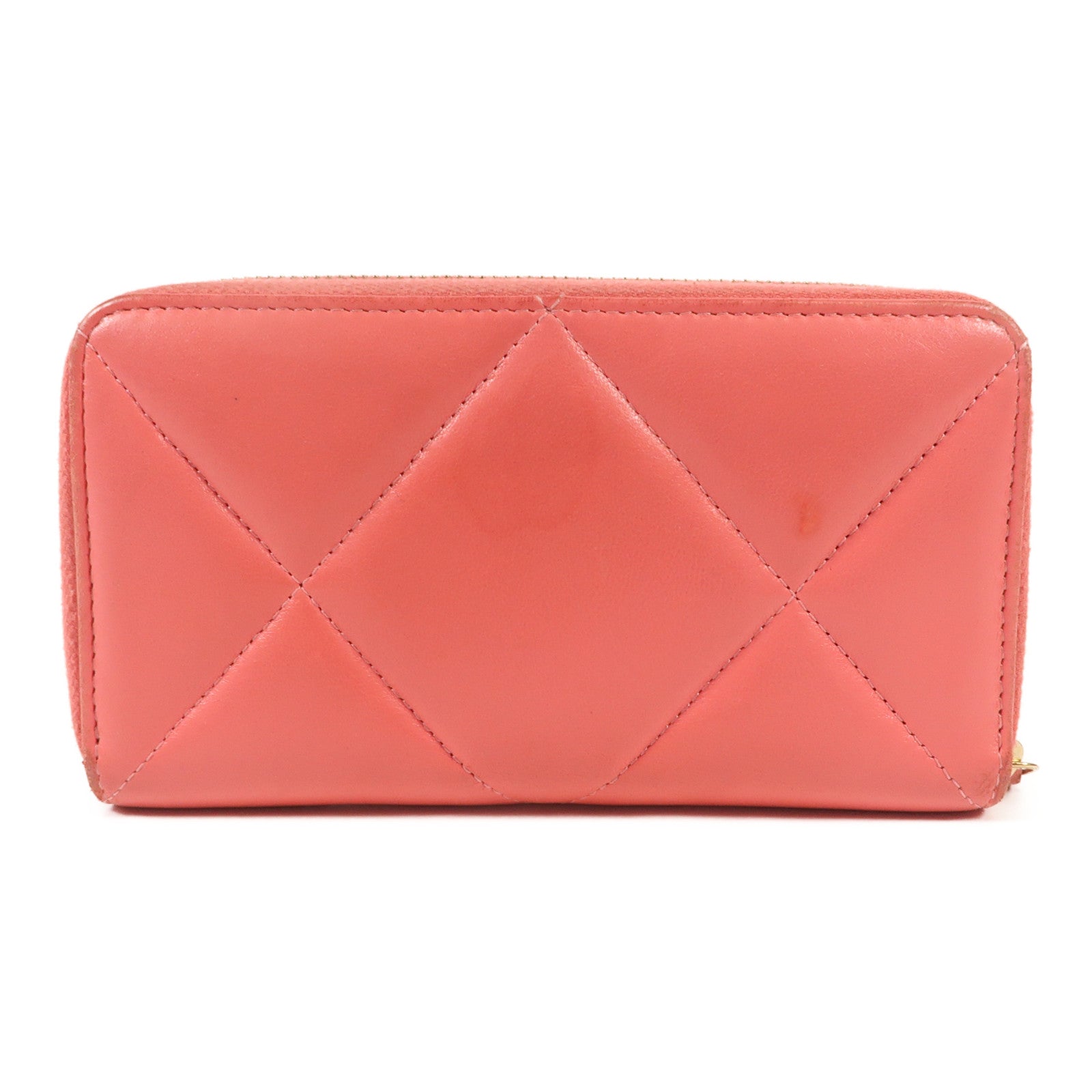 CHANEL 【激減優惠】羊皮皮革Wallet金扣錢包