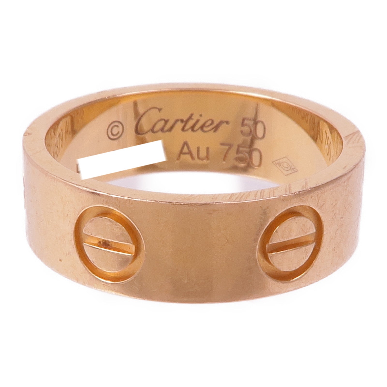 CARTIER 18K玫瑰金Love Ring戒指Cartier#50/US#5.25