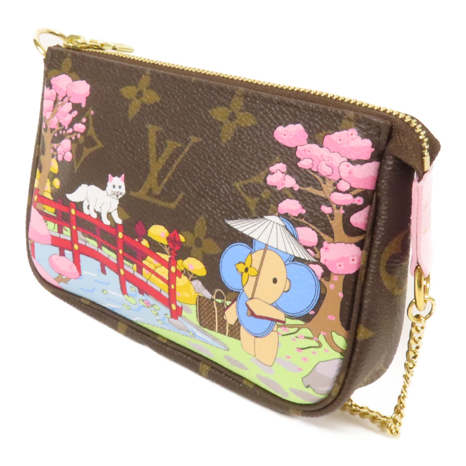 LOUIS VUITTON Monogram Pochette Accessoires金扣手挽袋