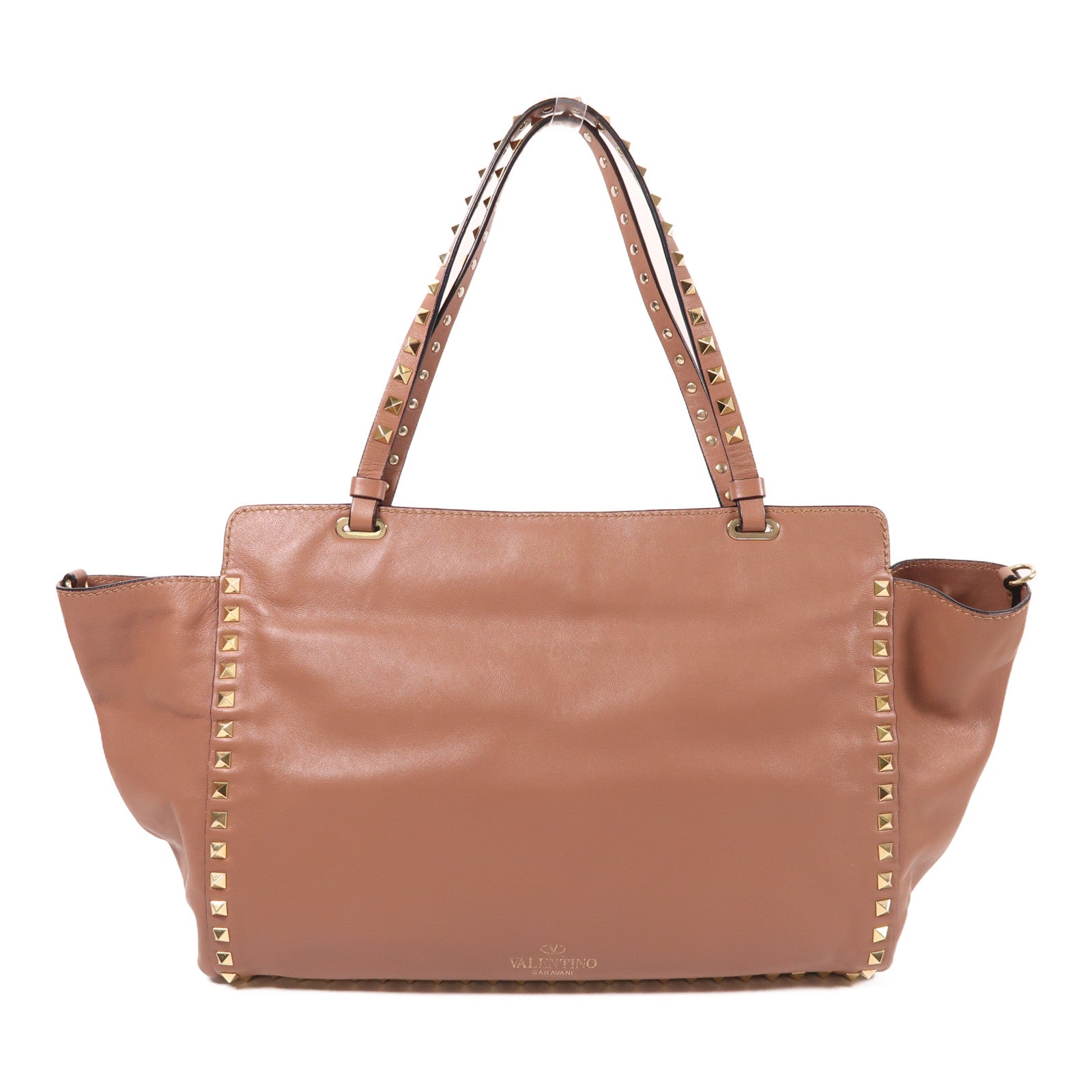 Valentino GHW 2 Way Shoulder Bag Calfskin Leather Pink