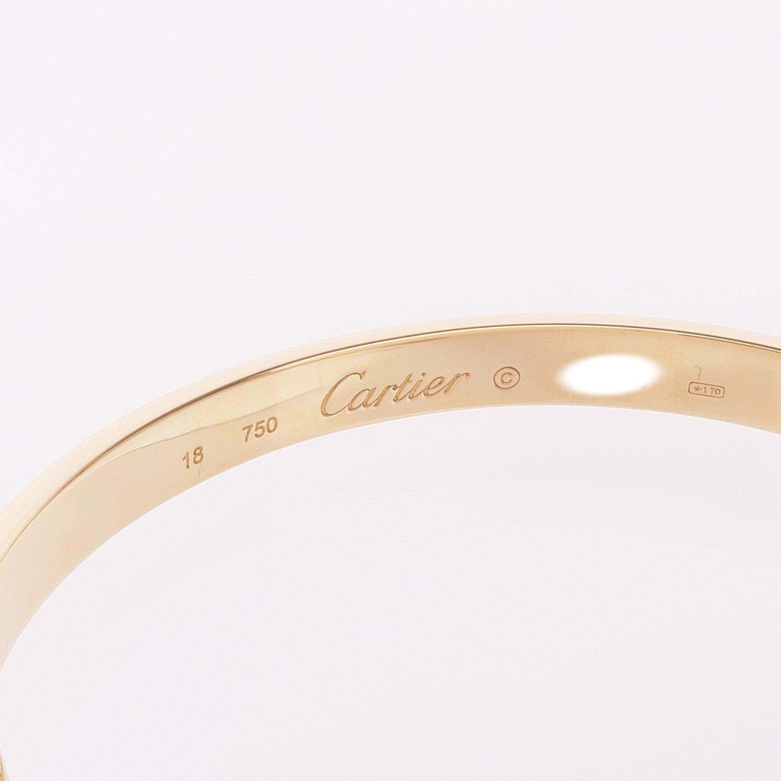 CARTIER 18K黃金Love Bracelet手鐲Cartier#18