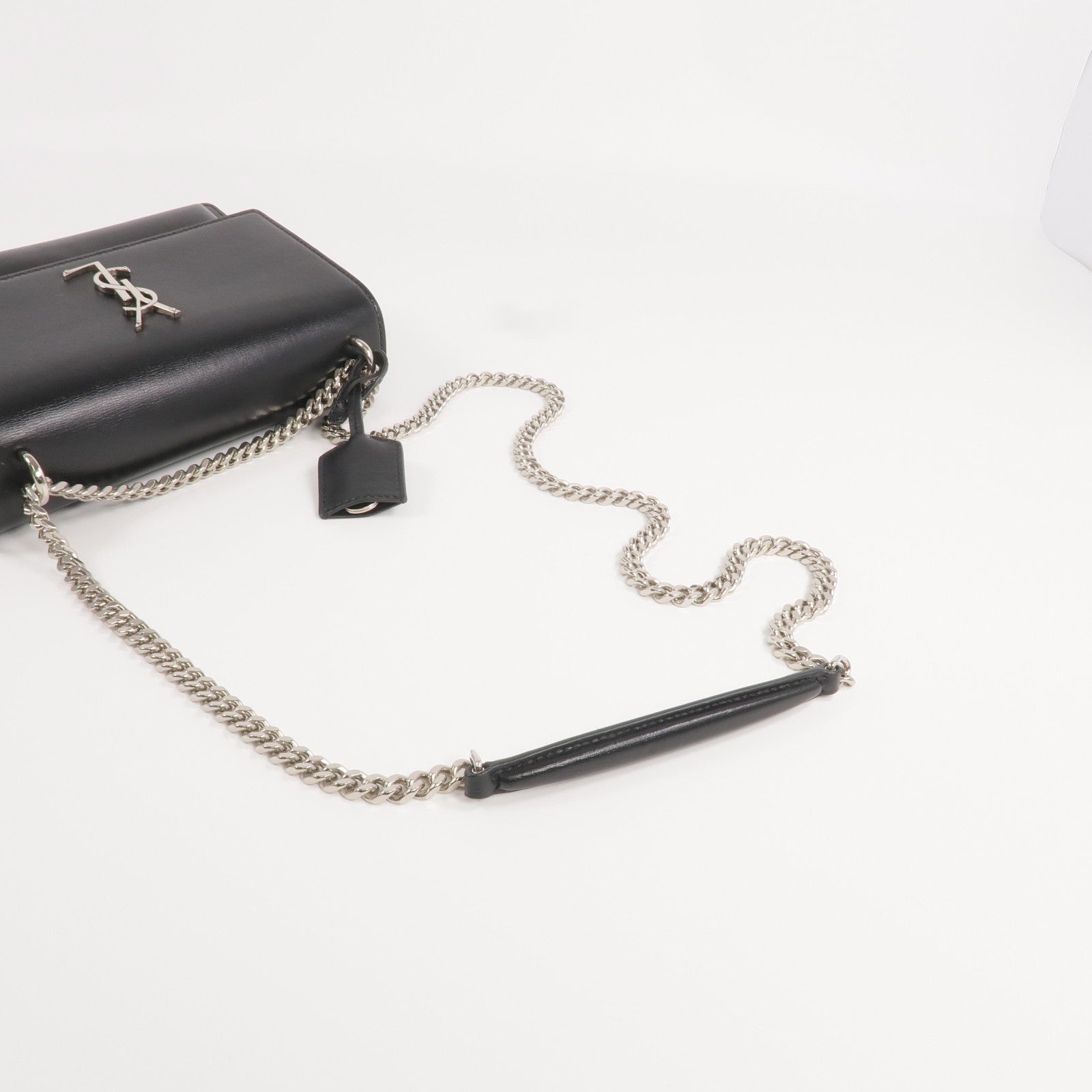 SAINT LAURENT 牛皮皮革Sunset Medium銀扣鏈帶肩背袋