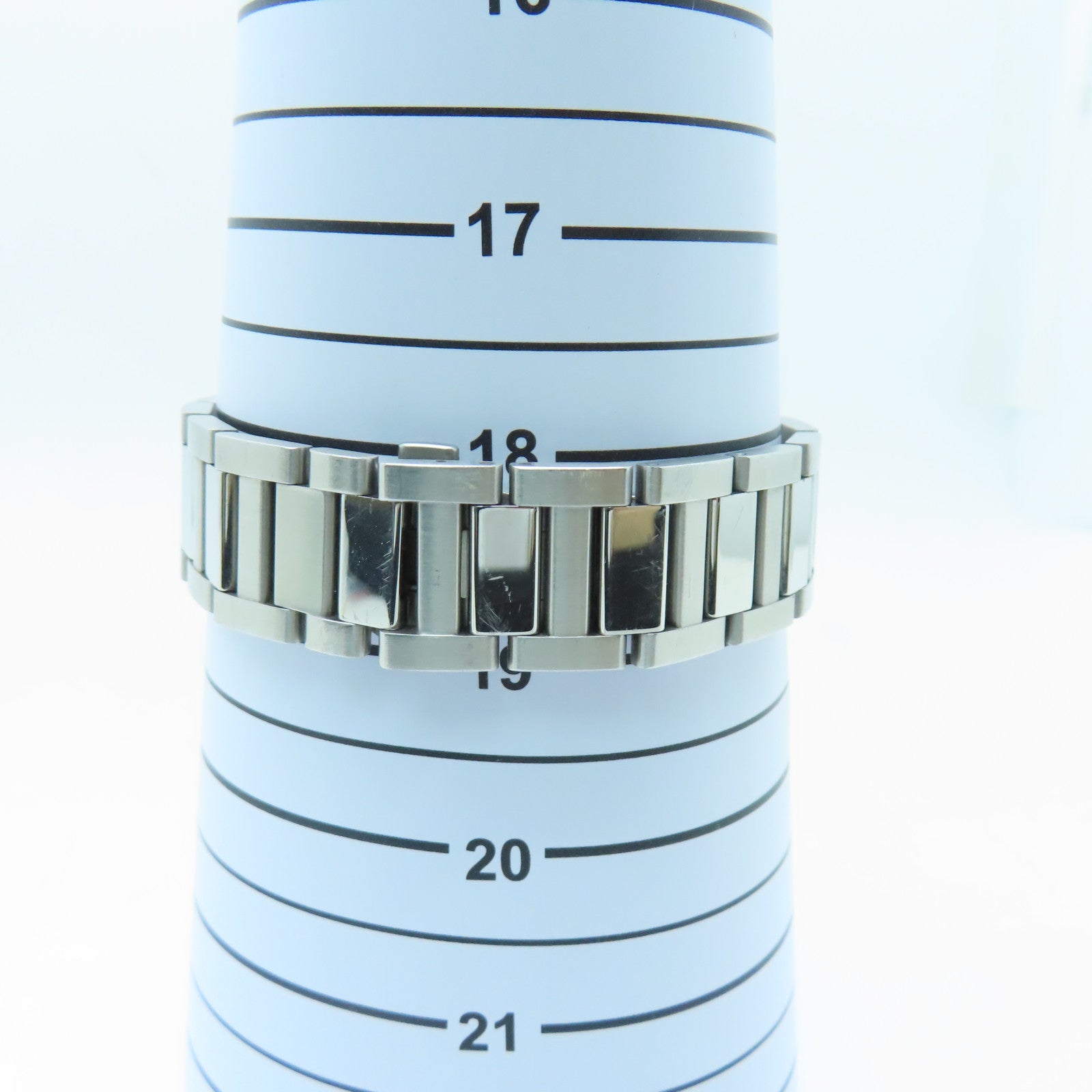 CARTIER 不銹鋼Pasha De Cartier手錶白色#18.5cm