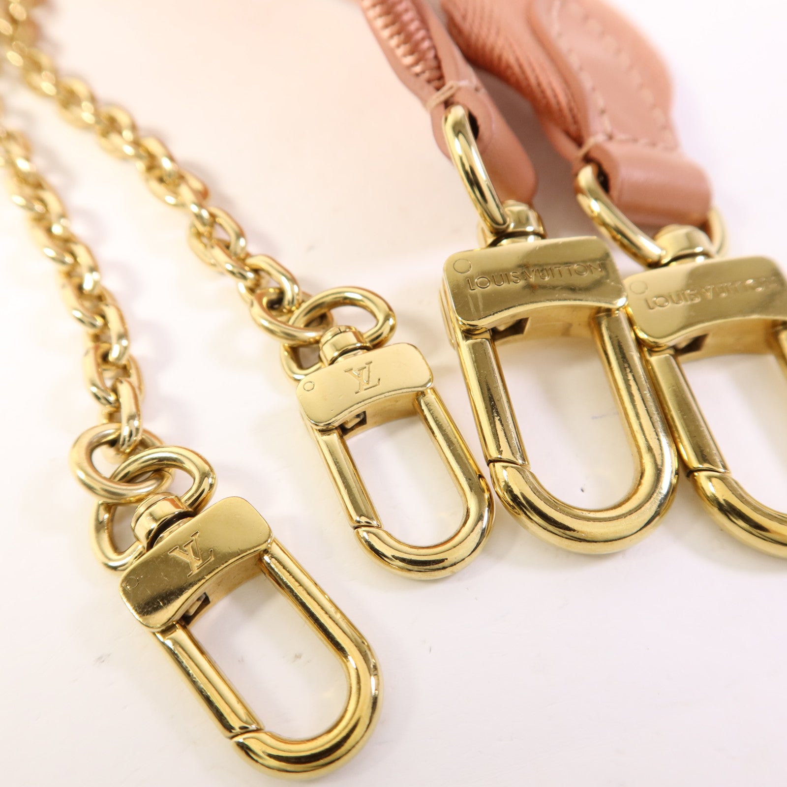 LOUIS VUITTON Monogram Petite Malle Souple金扣手挽肩背兩用袋棕色/粉紅色