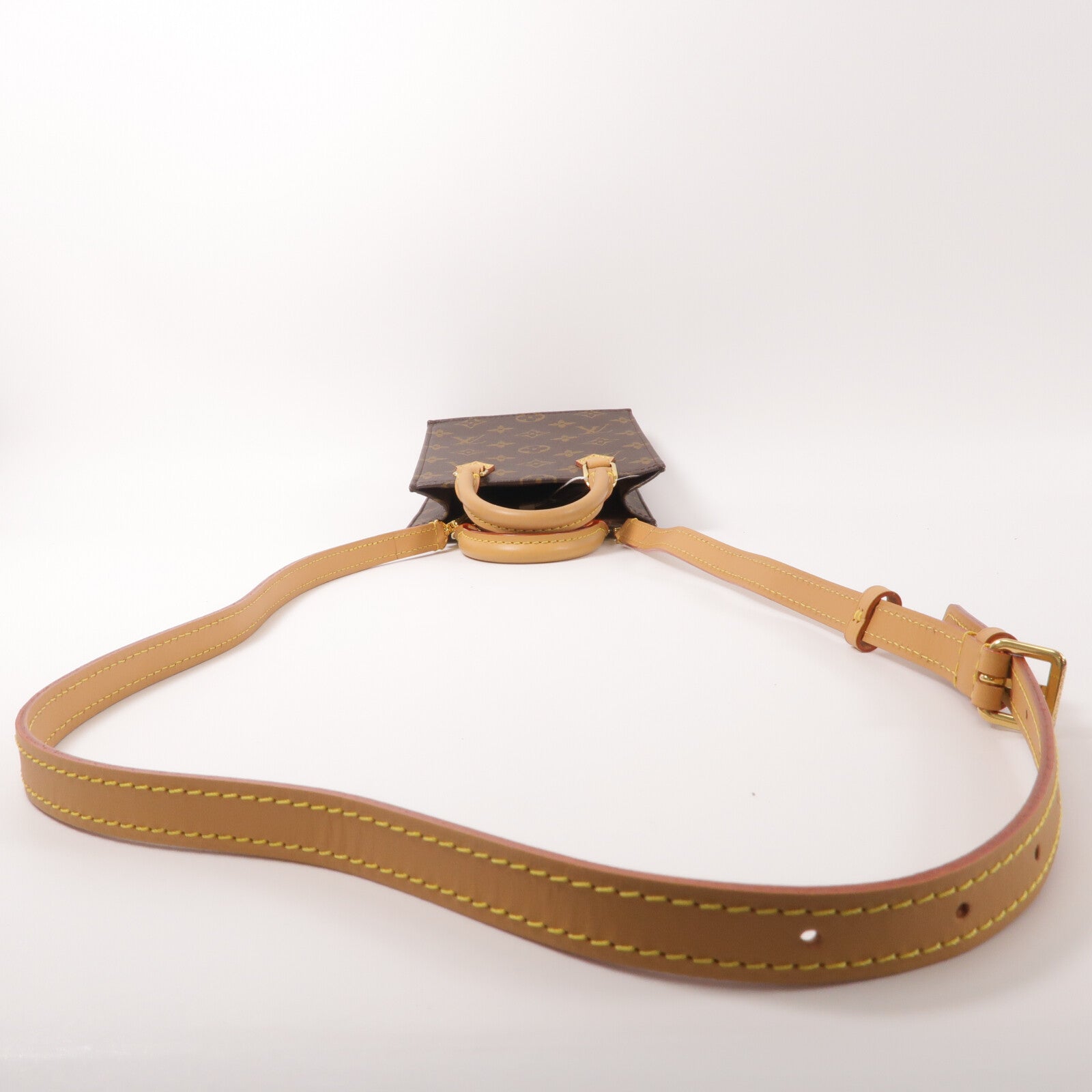 LOUIS VUITTON Monogram Petit Sac Plat手挽肩背兩用袋