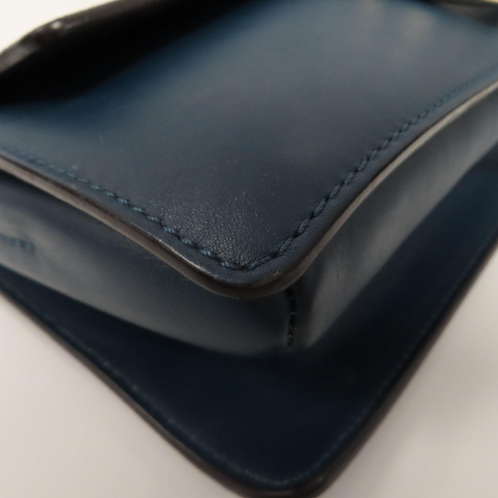 Chloe 【激減優惠】麂皮皮革/羊皮皮革Shoulder Bag金扣肩背袋藍色