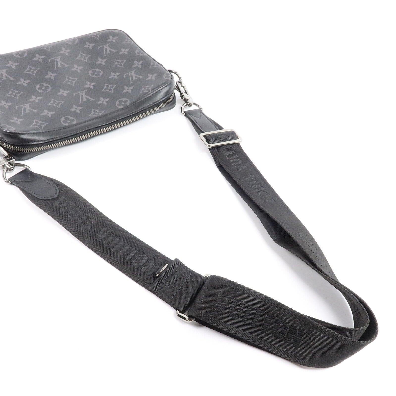 LOUIS VUITTON Monogram Eclipse Reverse Trio Messenger肩背袋