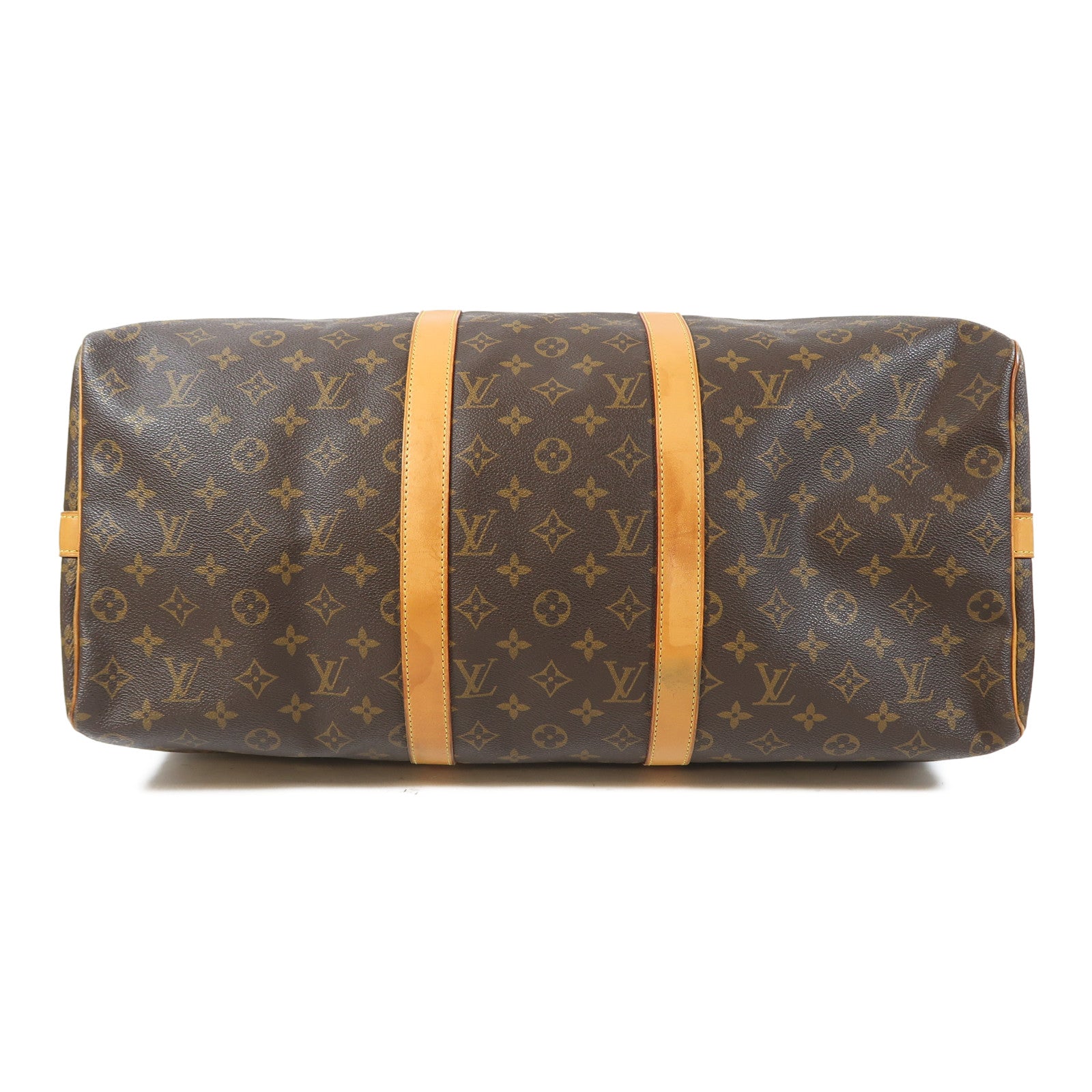 LOUIS VUITTON Monogram Keepall Bandouliere 50金扣手挽肩背兩用袋啡色