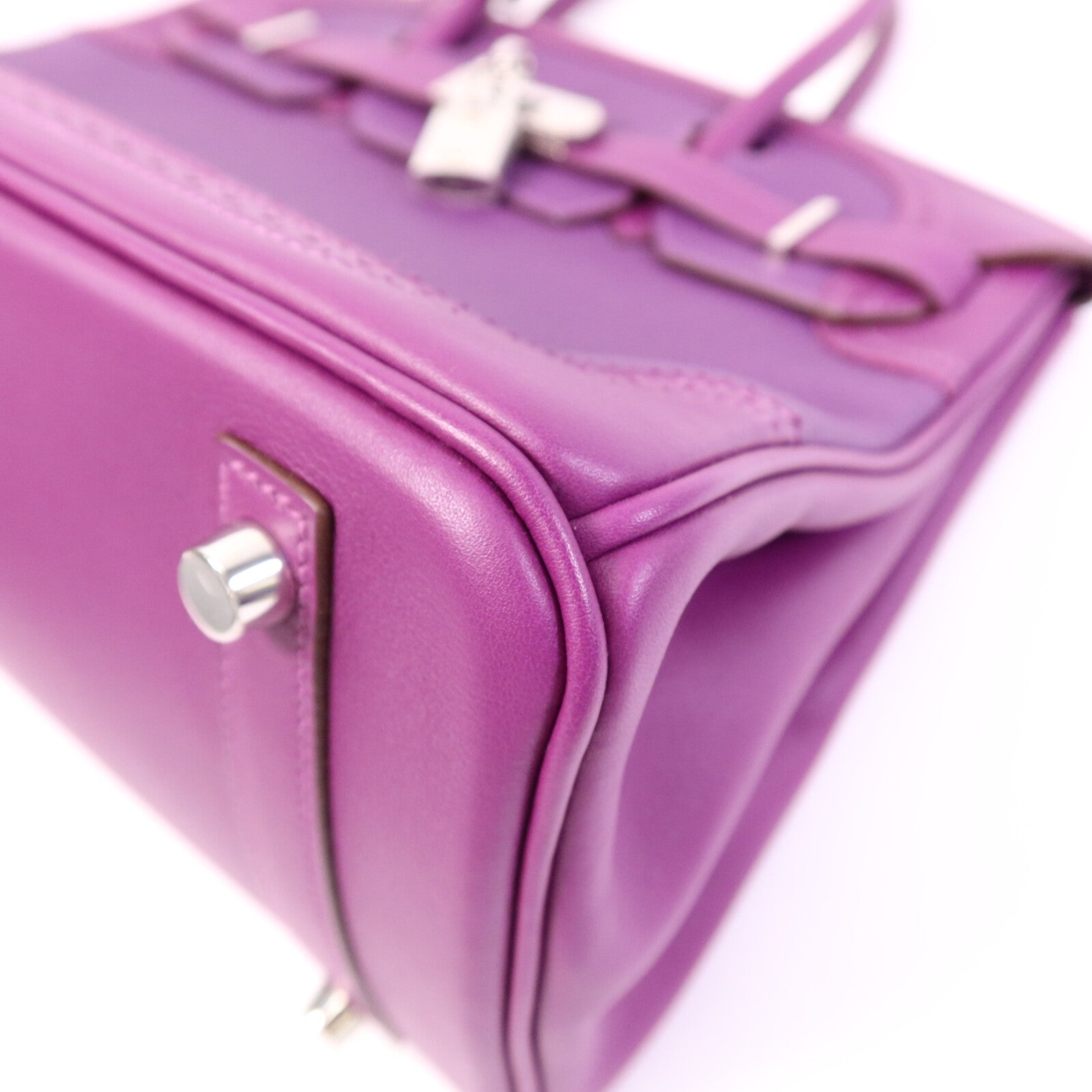 HERMES Togo/Swift皮革Birkin 30 Ghillies銀扣手挽袋