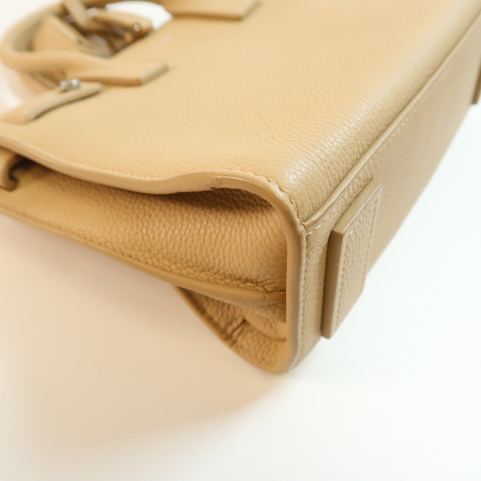 SAINT LAURENT 牛皮皮革Nano Sac de Jour Souple Bag銀扣手挽肩背兩用袋