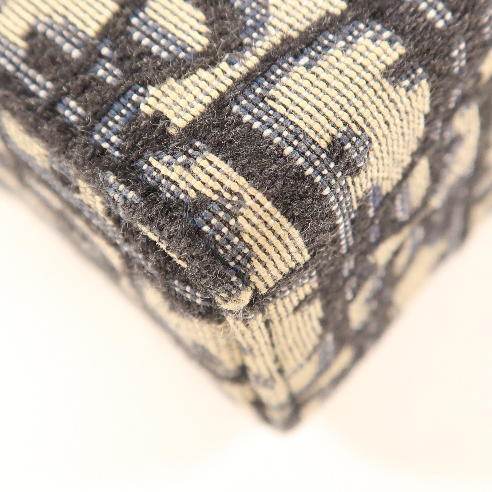 Dior CD GHW Montaigne 30 Shoulder Bag Canvas/Calfskin Navy/Beige