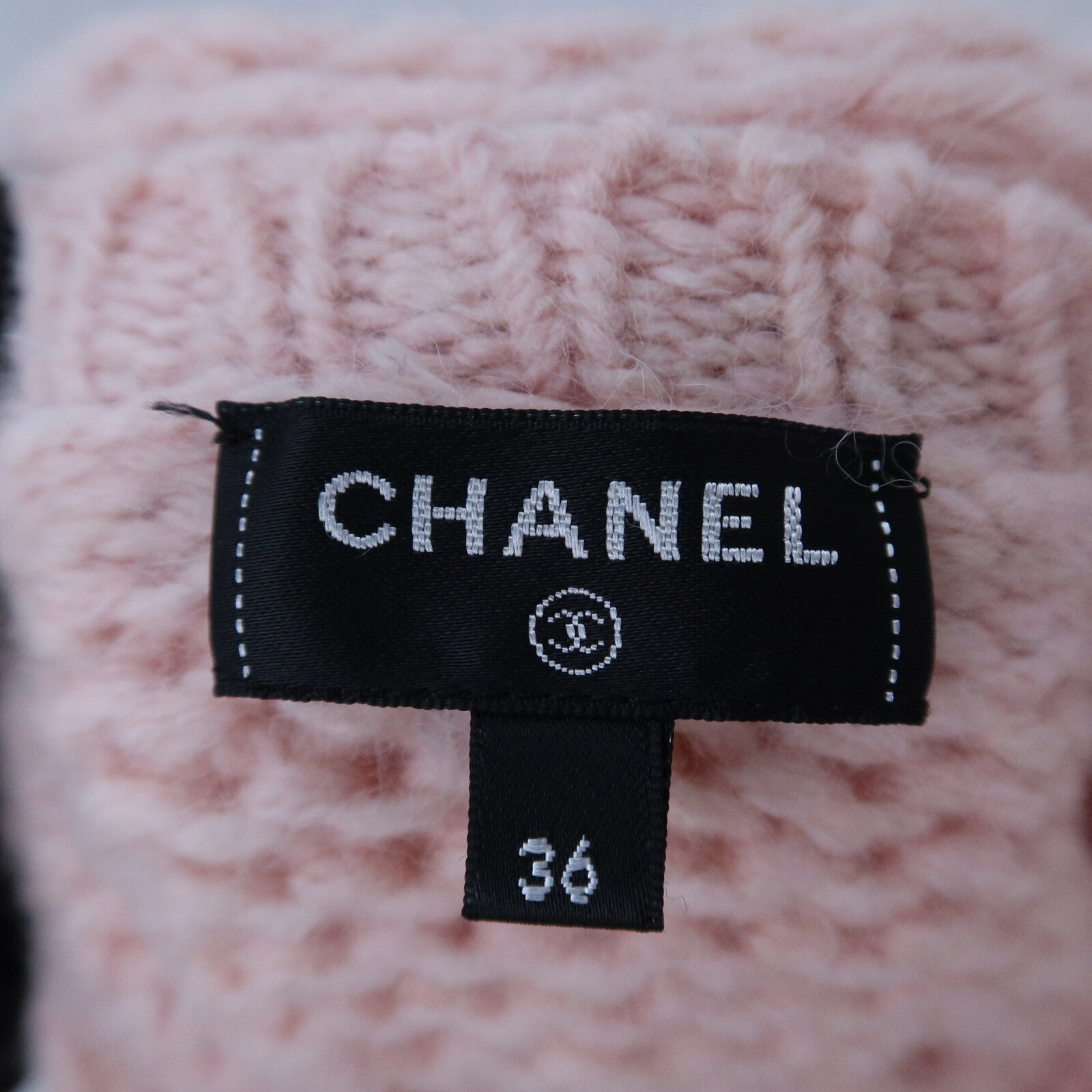 CHANEL Wool/Alpaca Long-Sleeve Knit Sweater針織