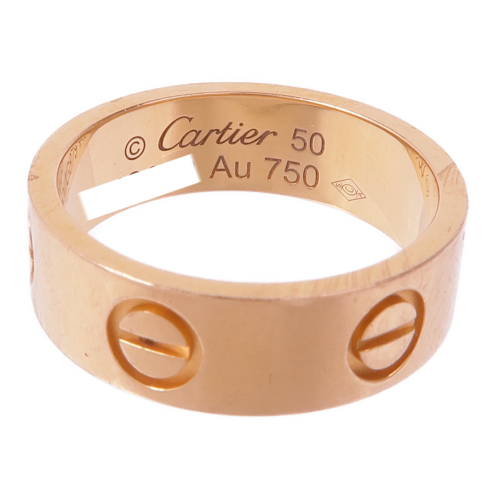 CARTIER 18K玫瑰金Love Ring戒指Cartier#50/US#5.25