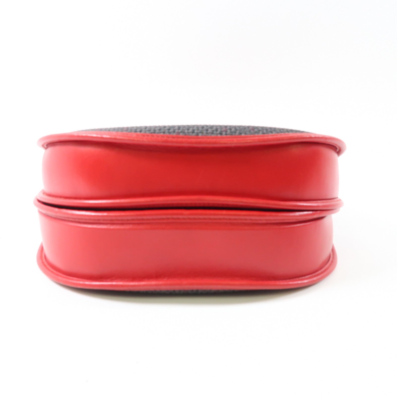 SAINT LAURENT 帆布Vinatge Shoulder Bag金扣肩背袋啡色/紅色