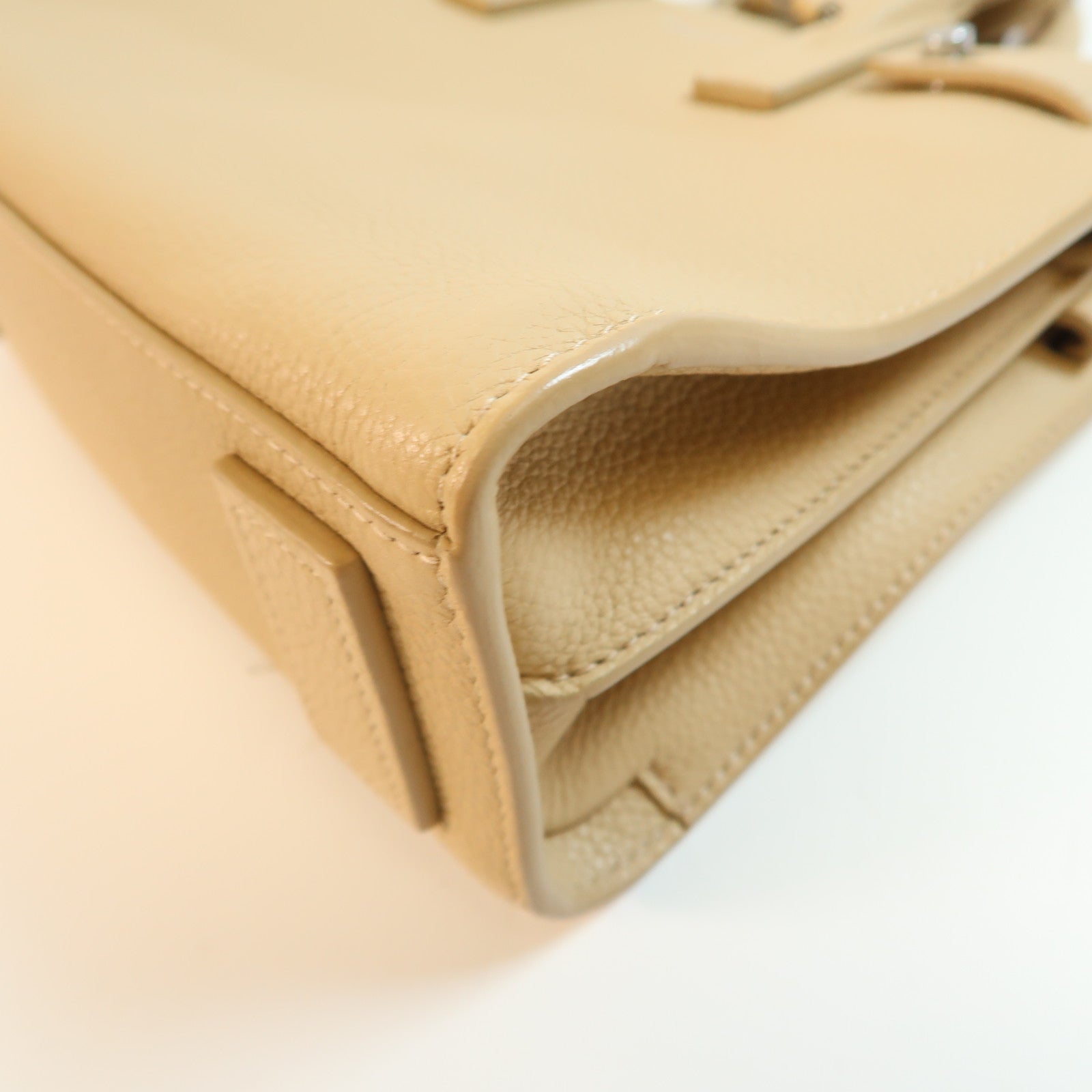 SAINT LAURENT 牛皮皮革Nano Sac de Jour Souple Bag銀扣手挽肩背兩用袋