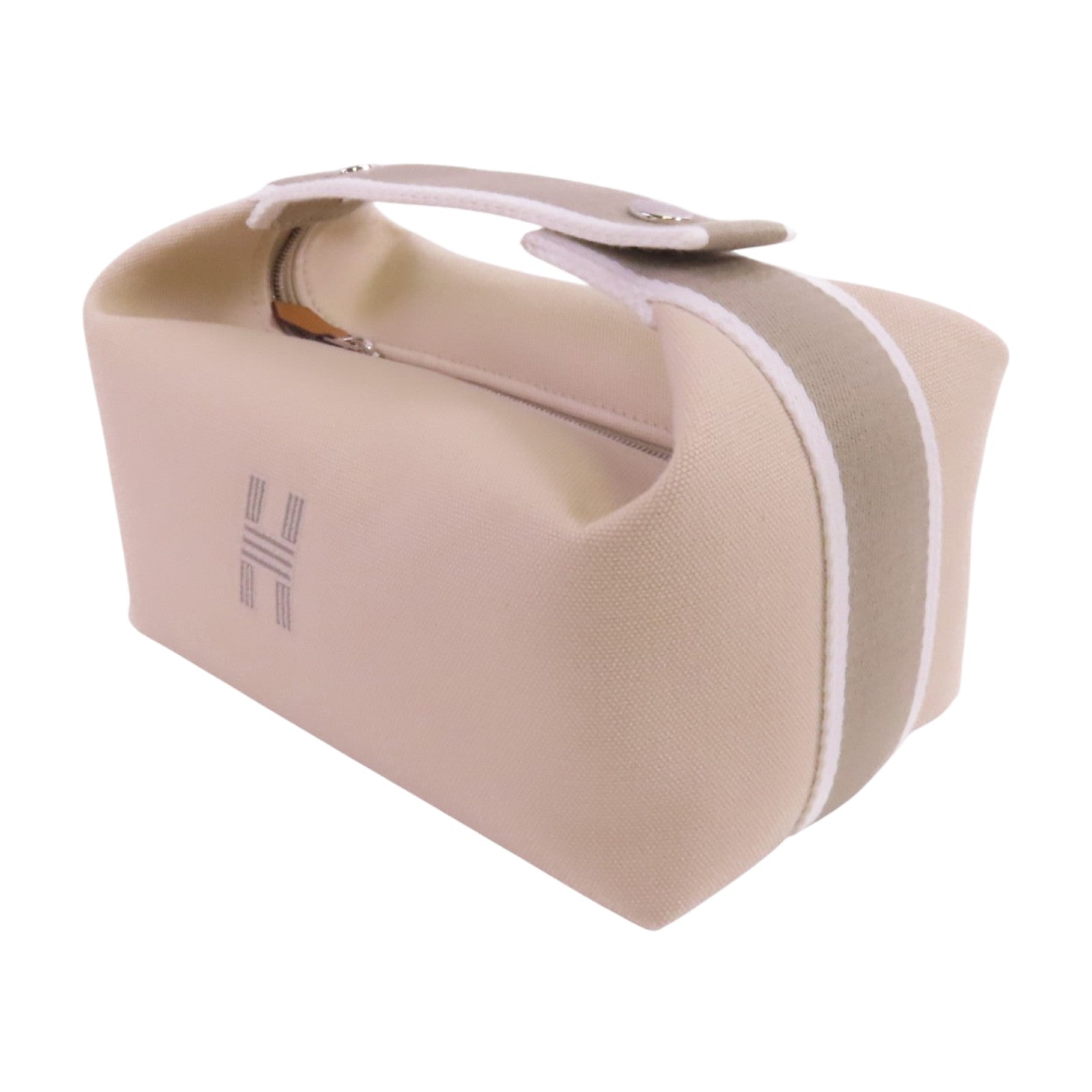 HERMES 帆布Bride-a-Brac Case銀扣手挽袋