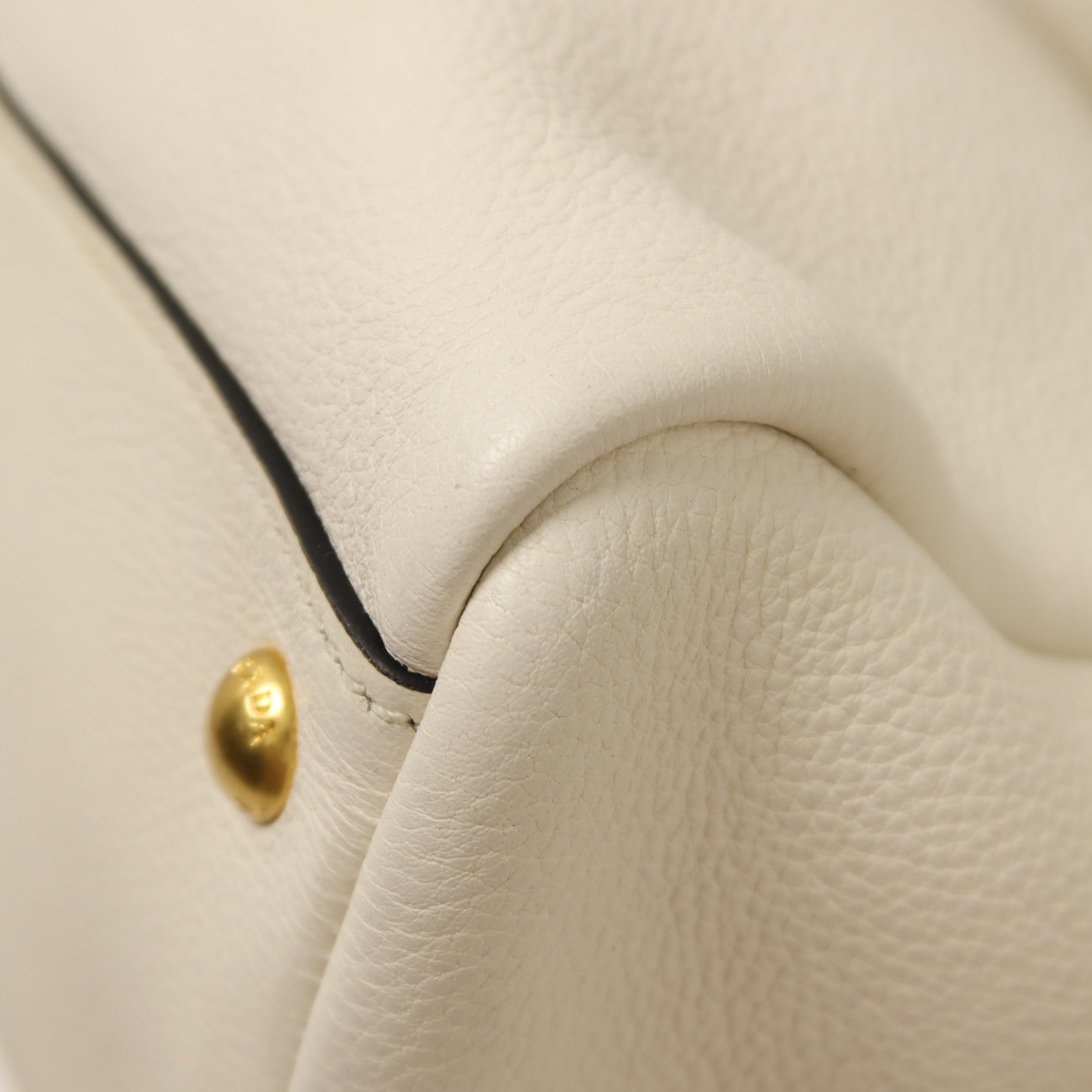 PRADA 牛皮皮革Shoulder Bag金扣手挽肩背兩用袋