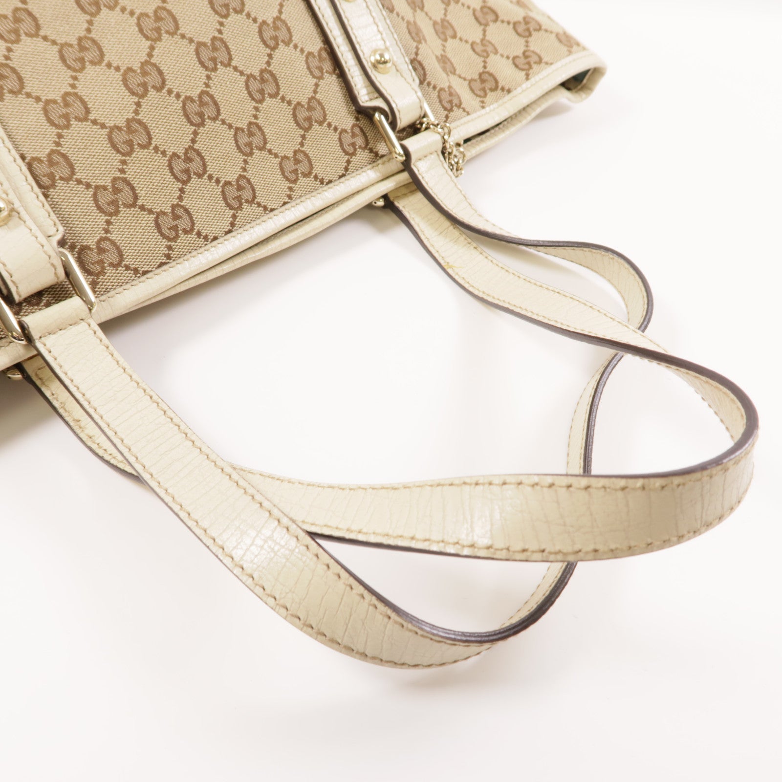 GUCCI GG GHW Sherry Line Tote Bag Shoulder Bag 139260 Canvas Brown